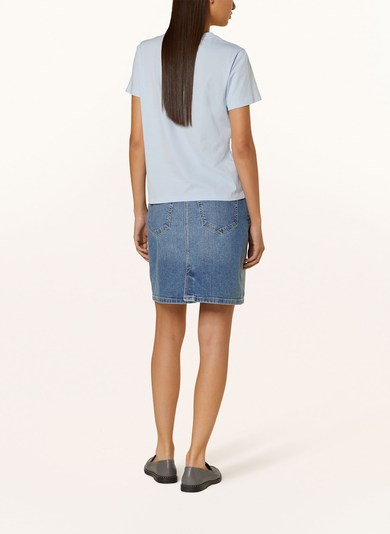 GANT T-Shirt: HELLBLAU/ WEISS