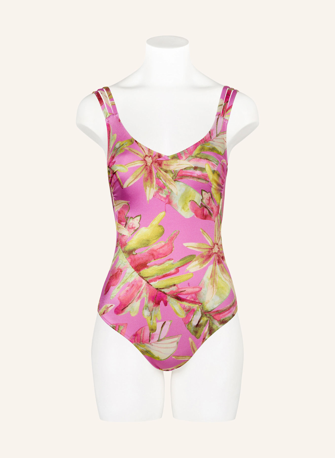 Charmline Underwire swimsuit HAPPY FLOWERS, Color: Chinos for men (Image 2)