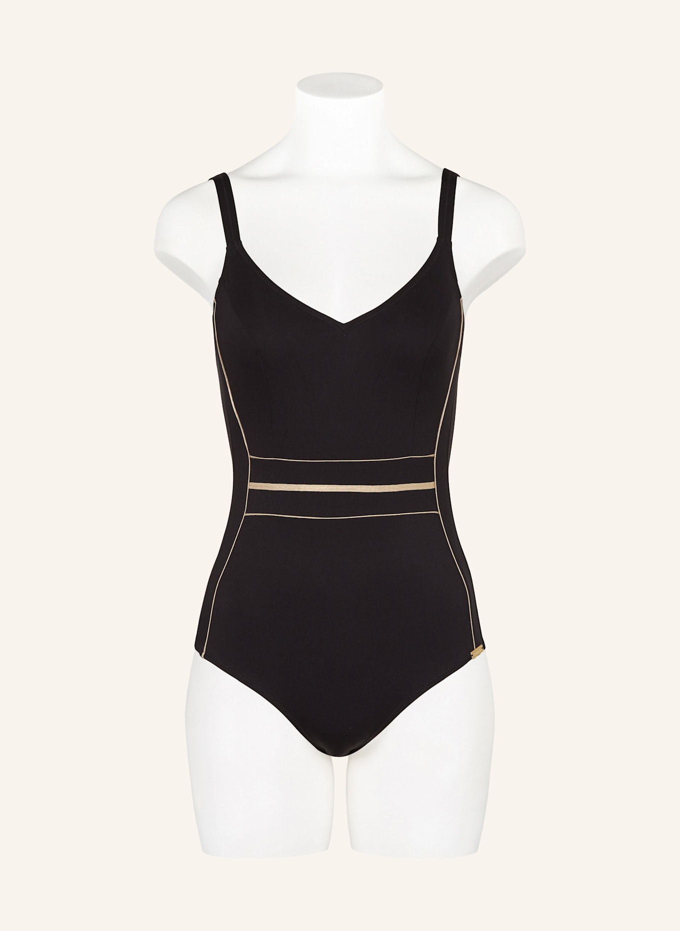 Charmline Shaping swimsuit BODY POWER, Color: BLACK/ GOLD (Image 2)