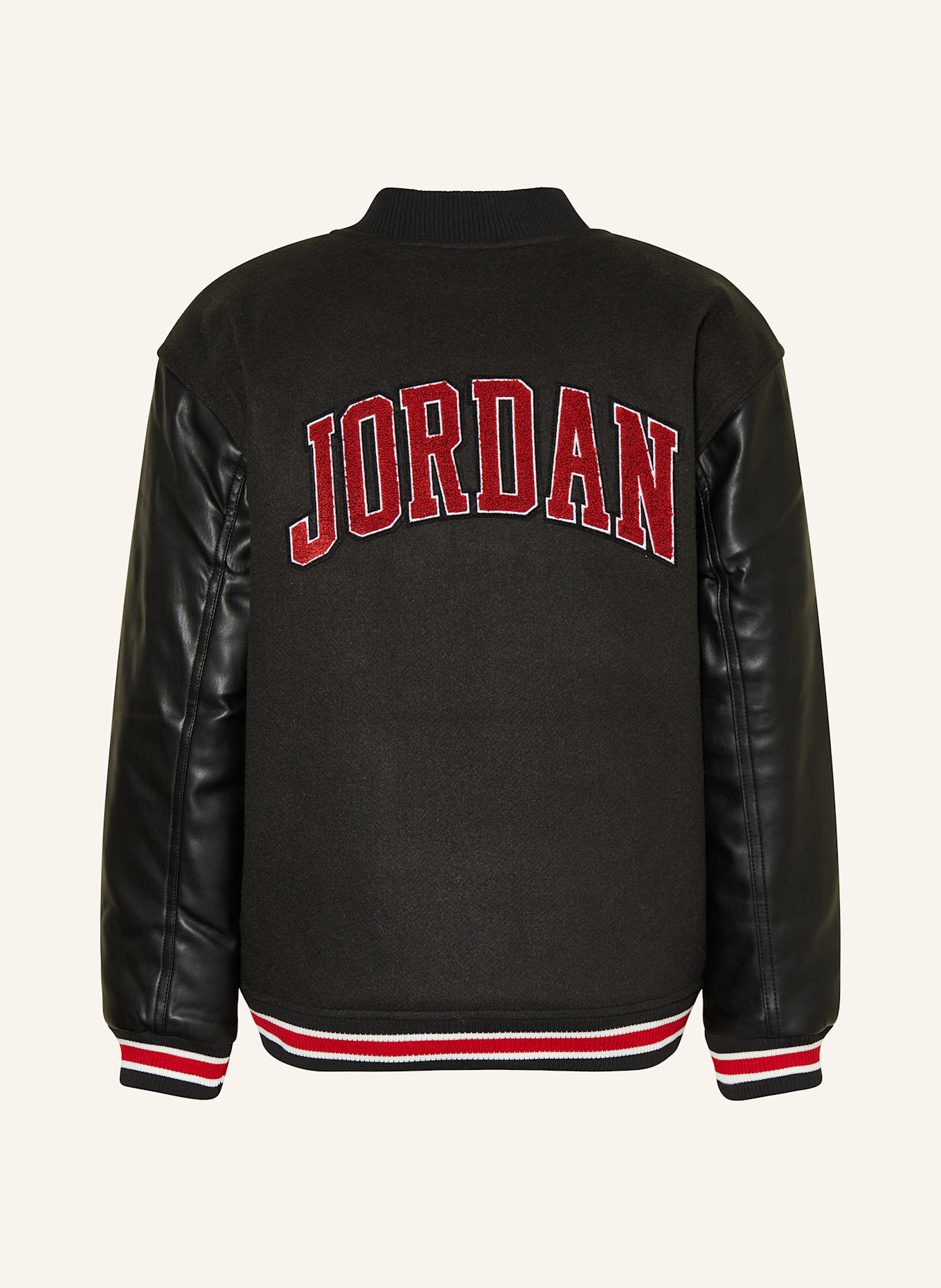 Black jordan varsity jacket discount