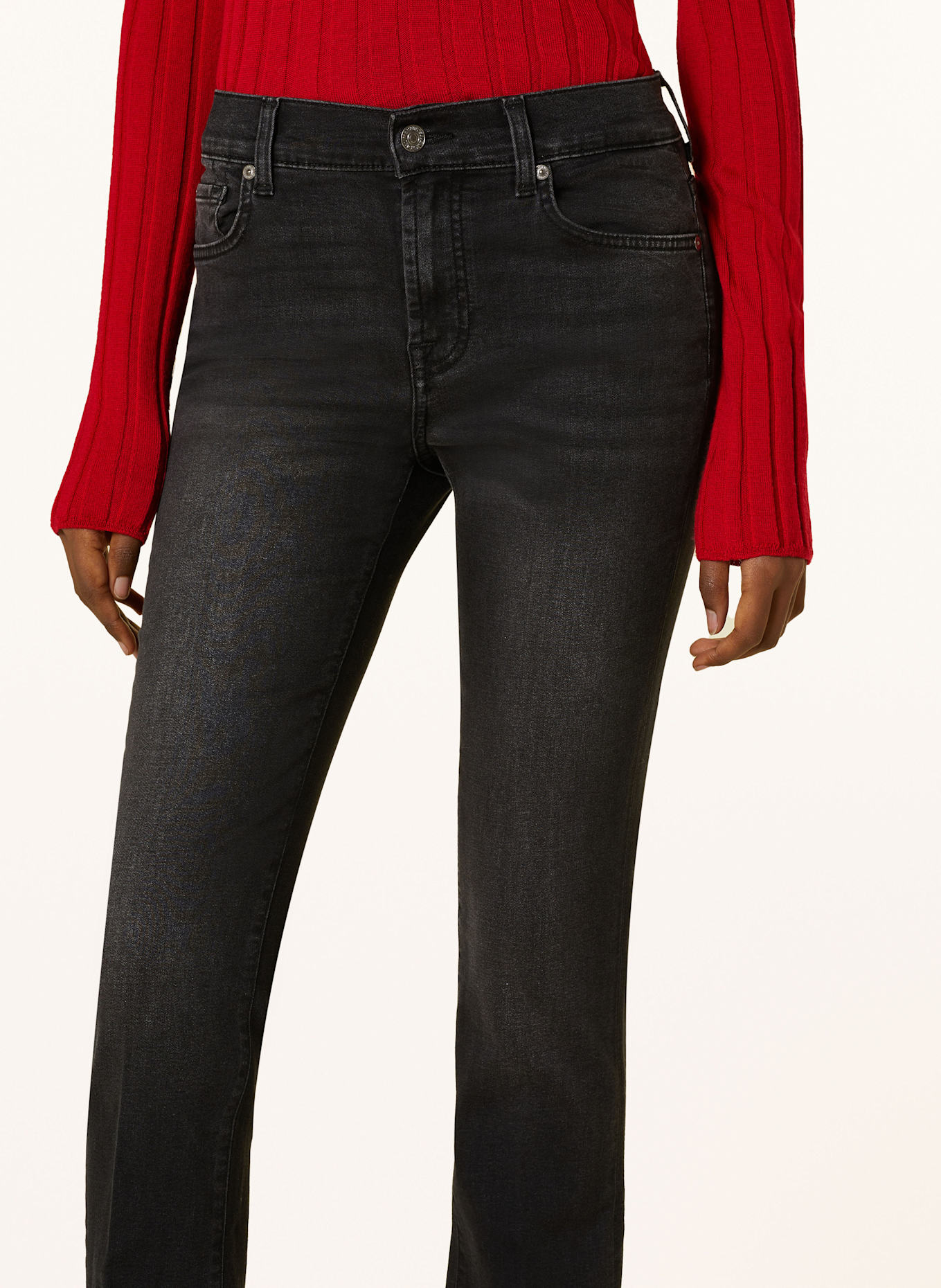 7 for all mankind Bootcut Jeans BOOTCUT BLACK BEAUTY: Black Beauty BLACK