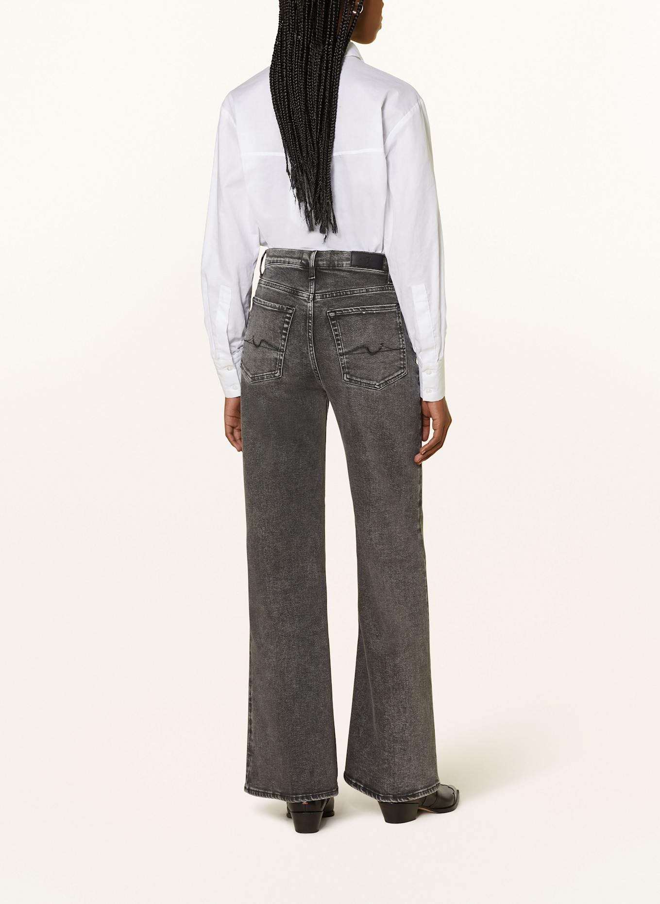 7 for all mankind Jeansy flared ULTRA HIGH RISE JO NIGHT OUT: SZARY