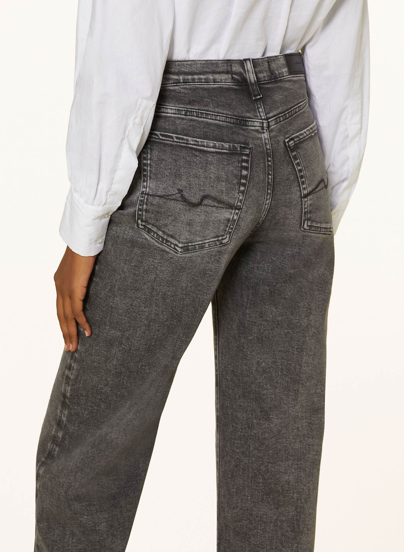 7 for all mankind Jeansy flared ULTRA HIGH RISE JO NIGHT OUT: SZARY