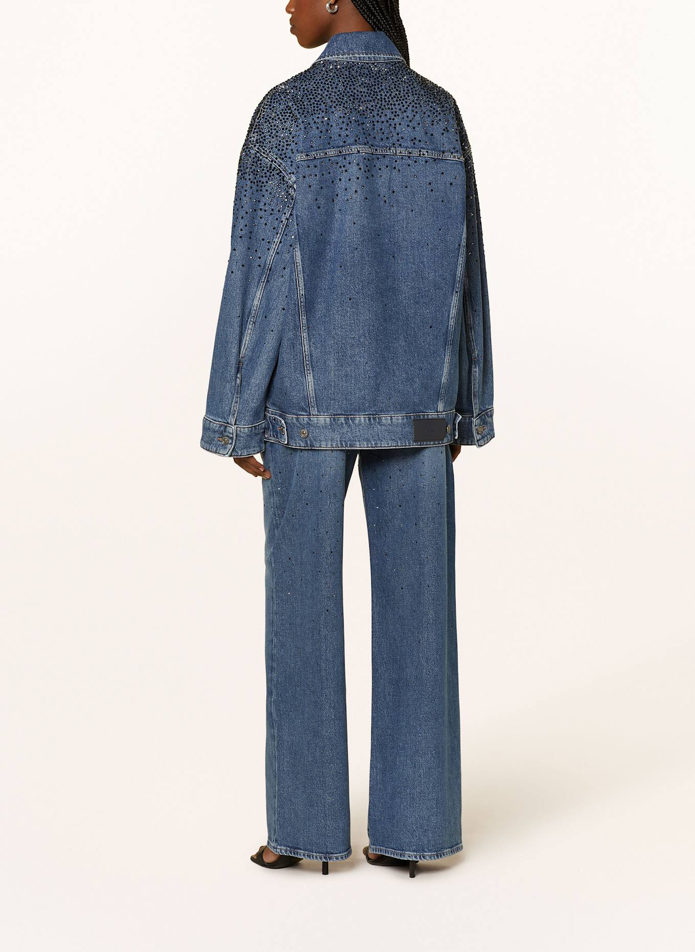 7 for all mankind Jeansjacke OLI mit Schmucksteinen: DUNKELBLAU