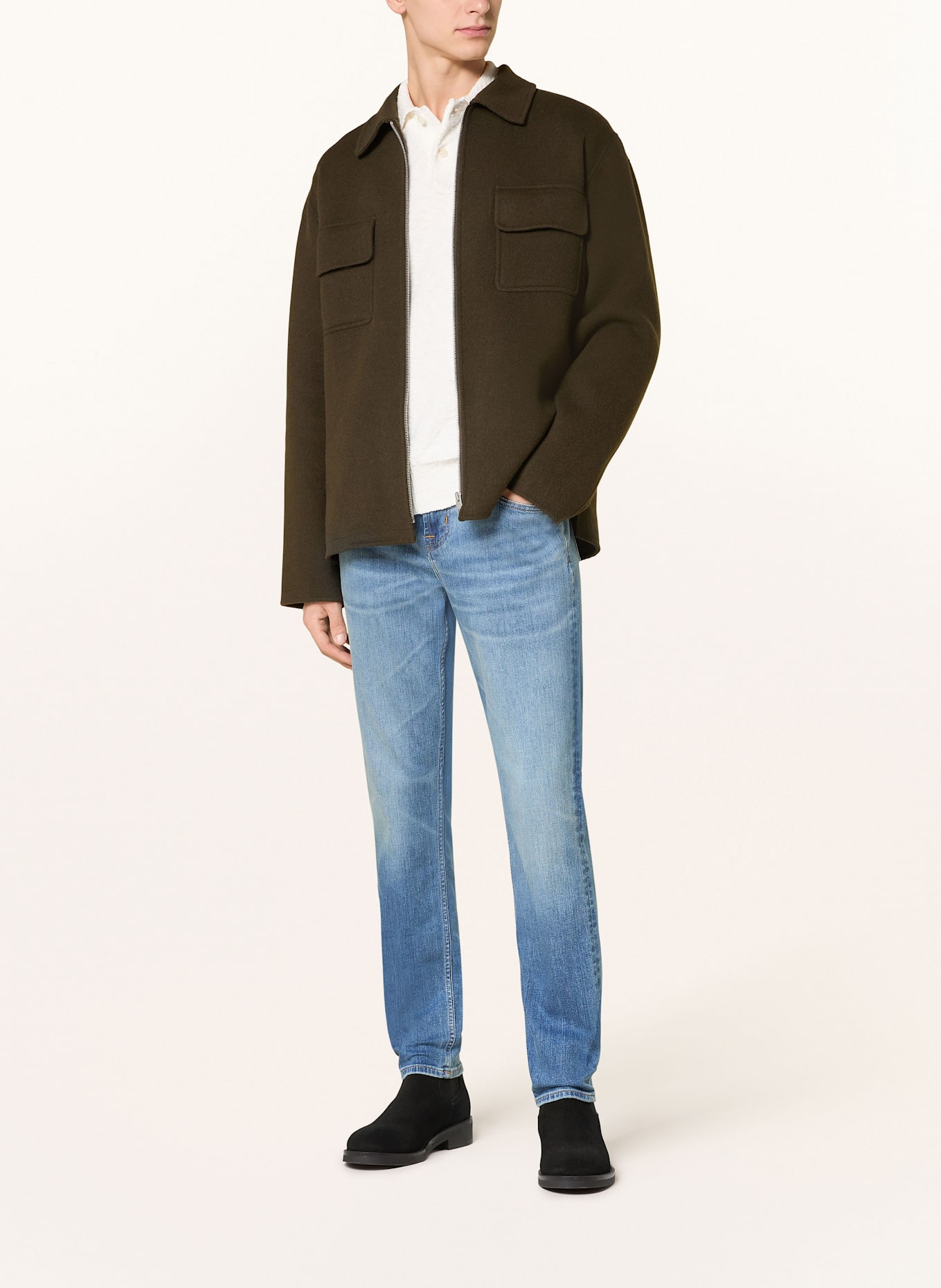 7 Džíny JEAN MARTIN Regular Fit Džíny SLIMMY Tapered Fit, Barva: MID BLUE (Obrázek 2)
