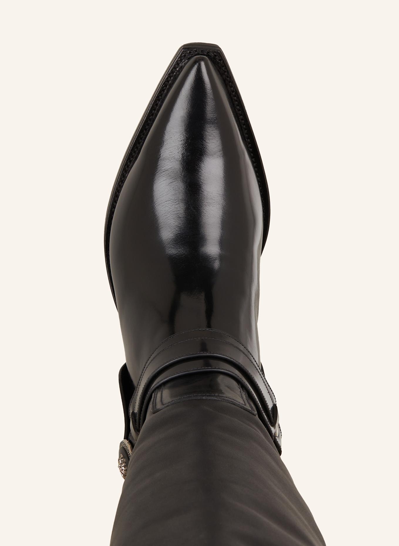 VERSACE Cowboy boots in black