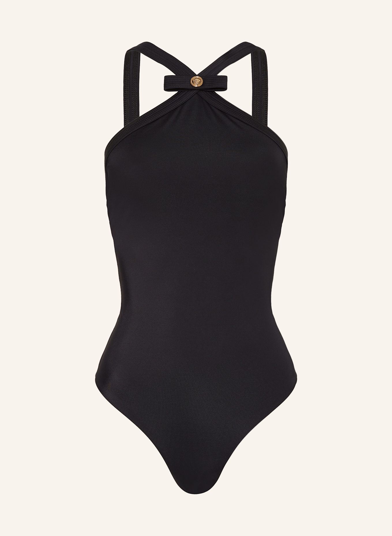 Black high neck swimsuit clearance