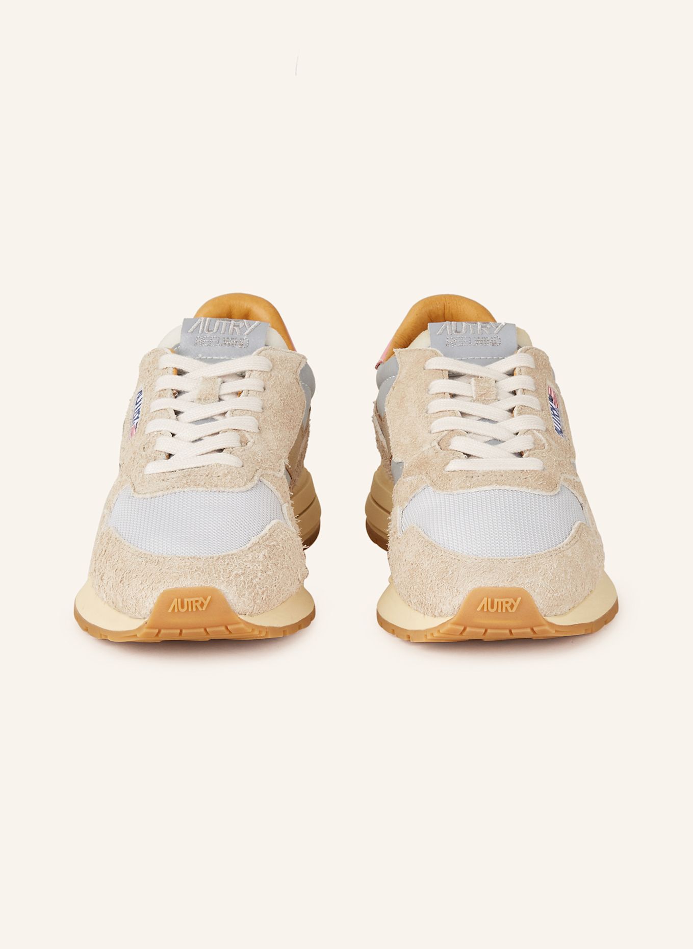 AUTRY Baskets REELWIND LOW: GRIS CLAIR / BEIGE / OR