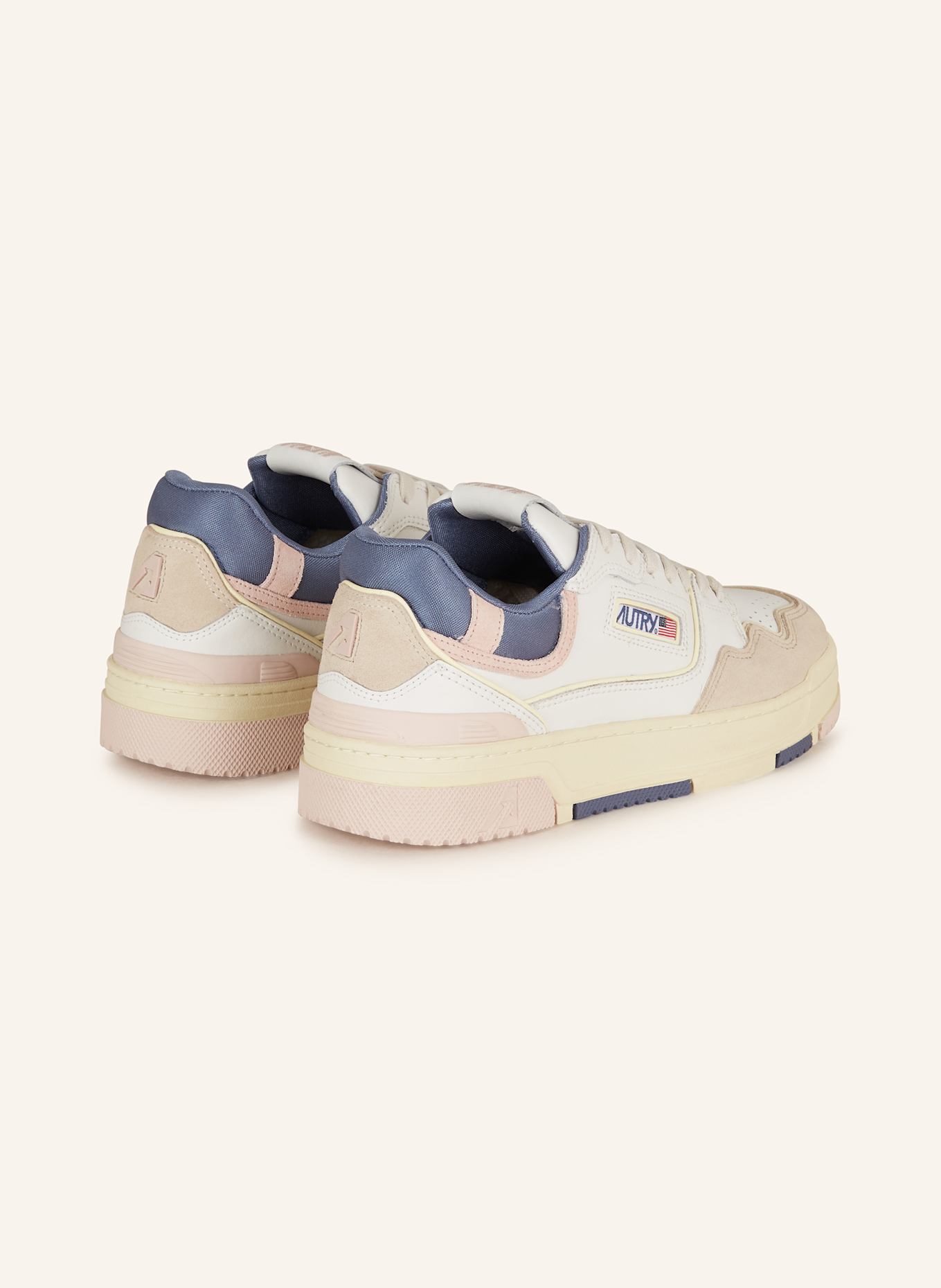 AUTRY Sneaker CLC LOW MC: WEISS/ BEIGE/ GELB