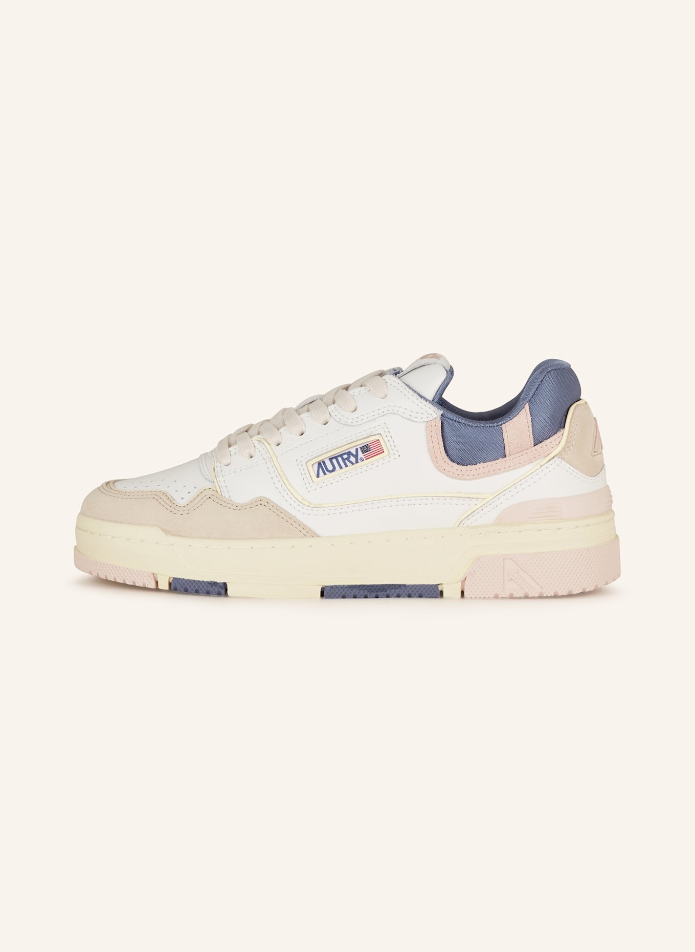 AUTRY Sneaker CLC LOW MC: WEISS/ BEIGE/ GELB