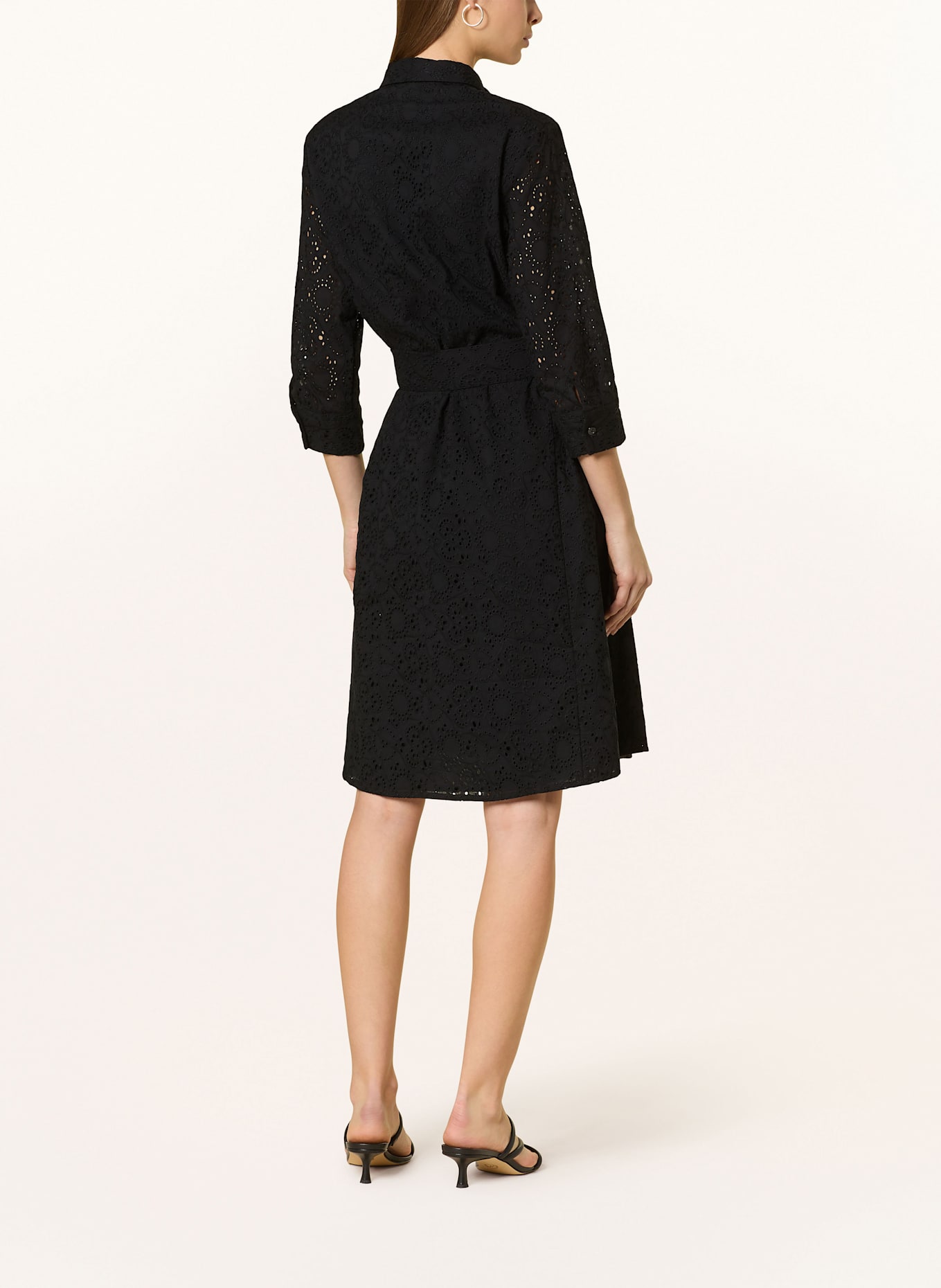 rossana diva Hemdblusenkleid mit 3/4-Arm: SCHWARZ