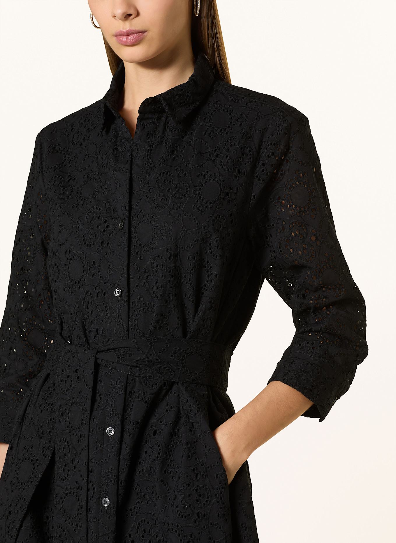 rossana diva Hemdblusenkleid mit 3/4-Arm: SCHWARZ