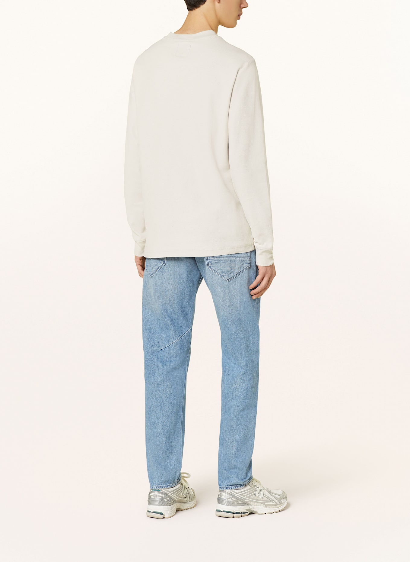 G-Star Longsleeve: BEIGE/ WEISS