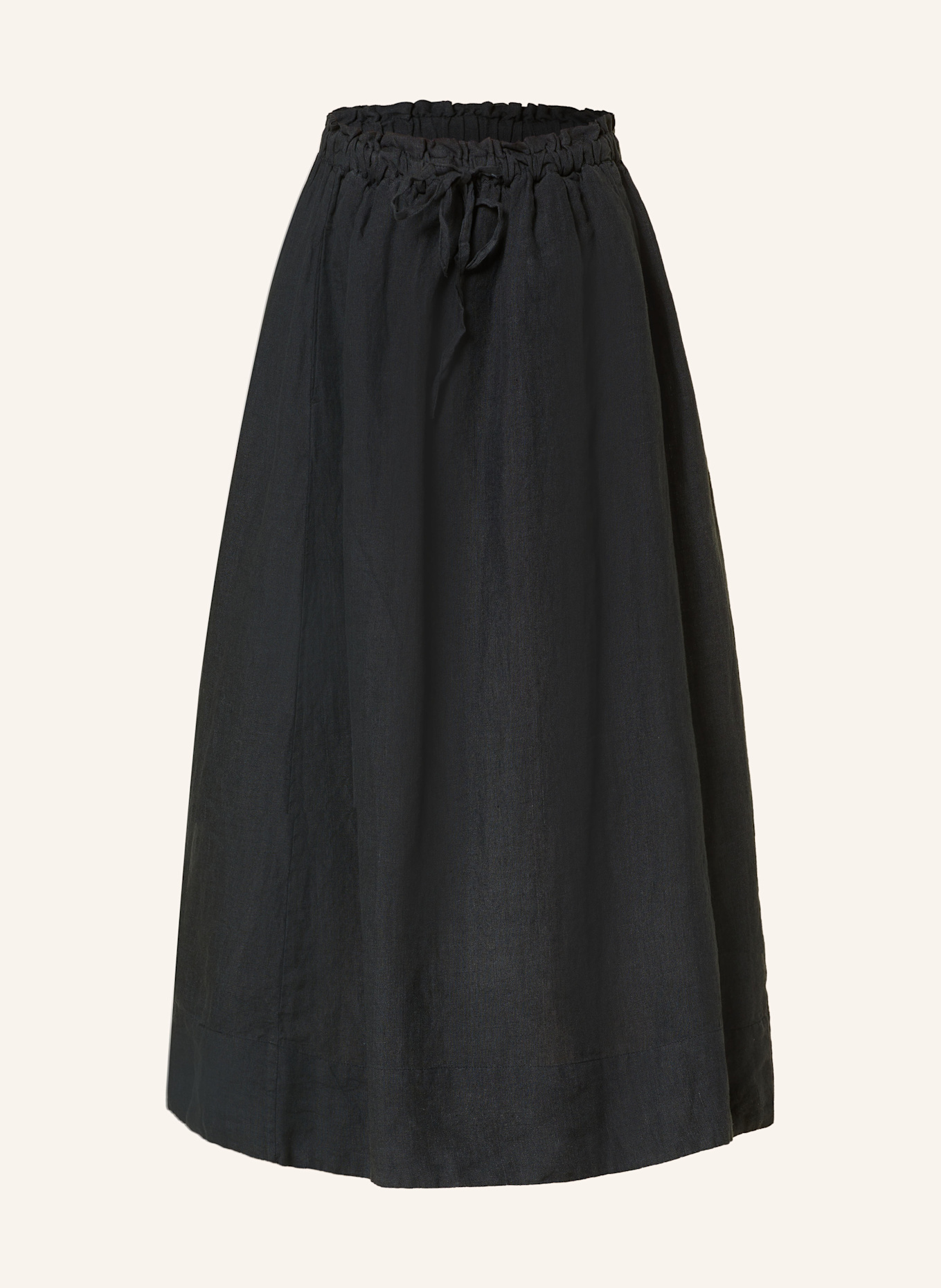SELECTED Femme Spódnica z lnu: CZARNY