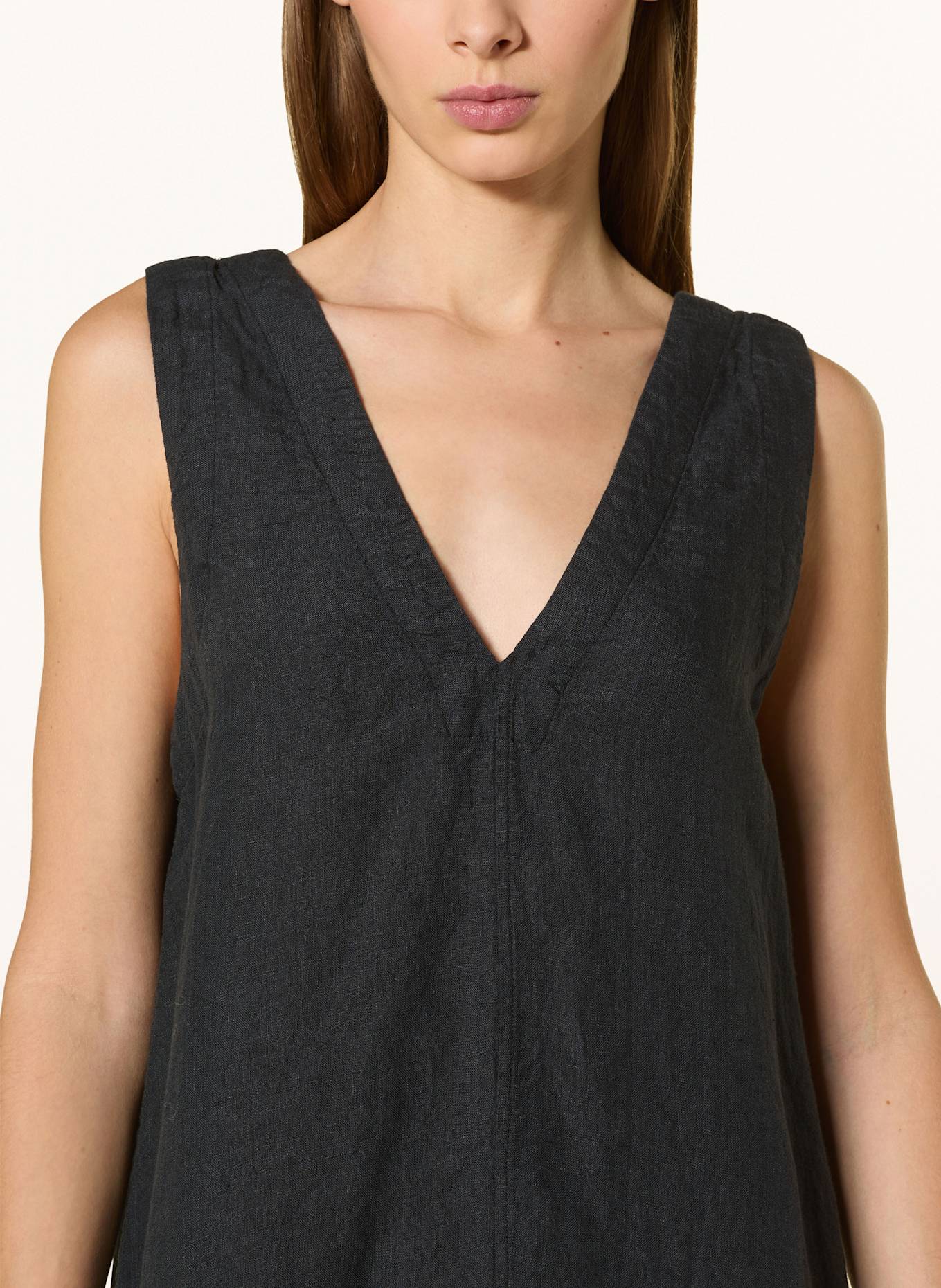 SELECTED Femme Leinenkleid: SCHWARZ