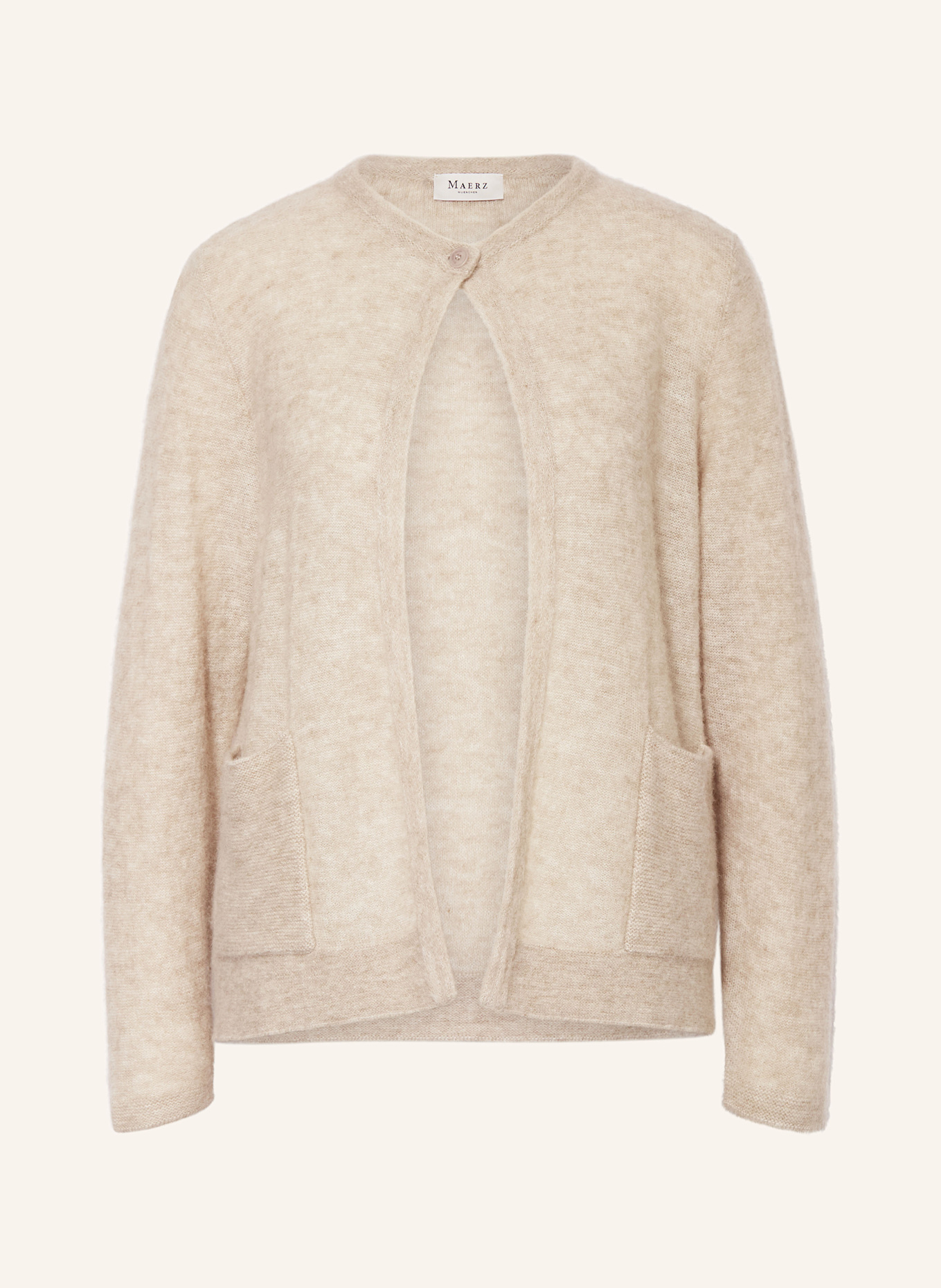MAERZ MUENCHEN Strickjacke mit Alpaka: CREME