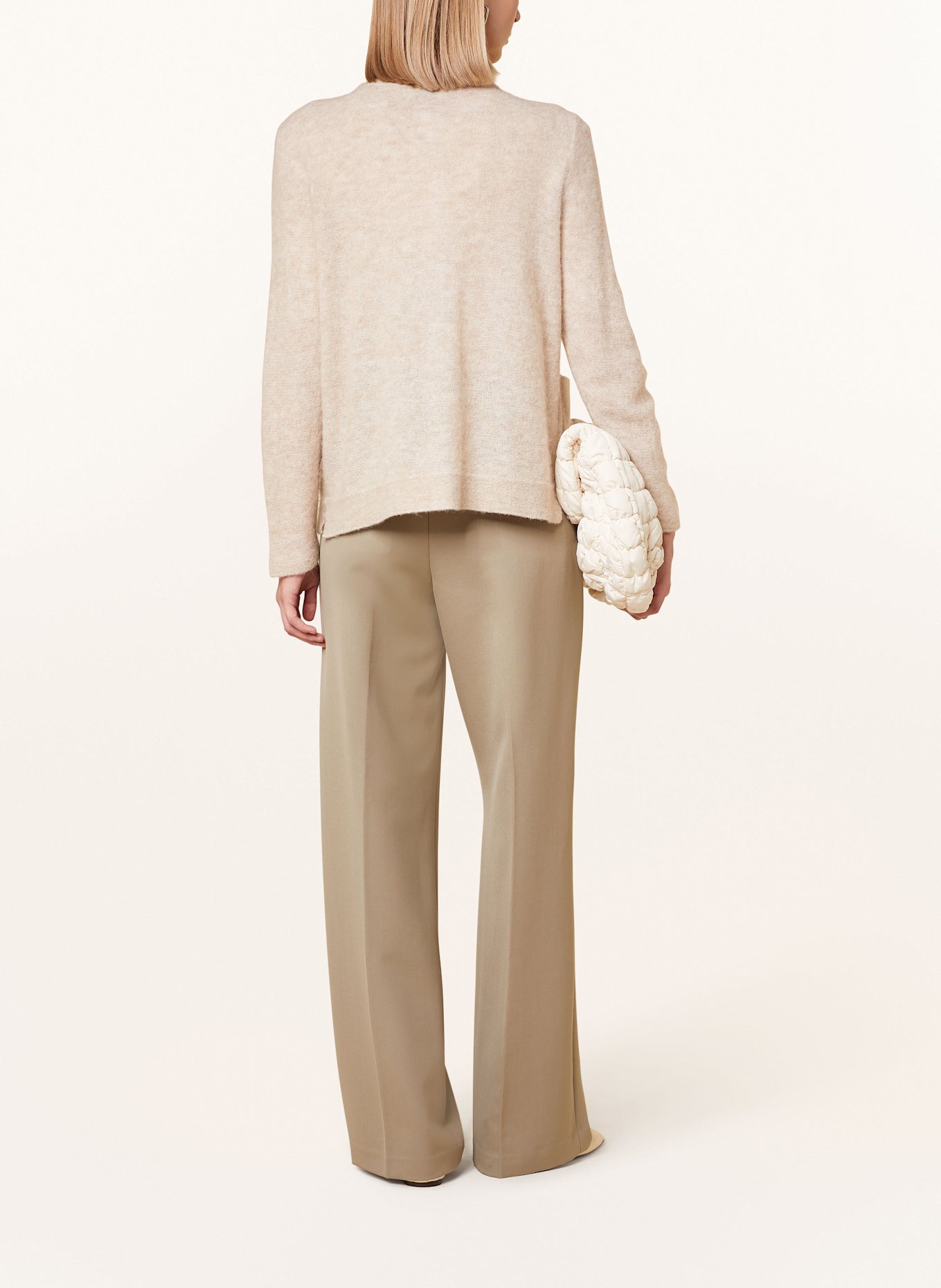 MAERZ MUENCHEN Strickjacke mit Alpaka: CREME