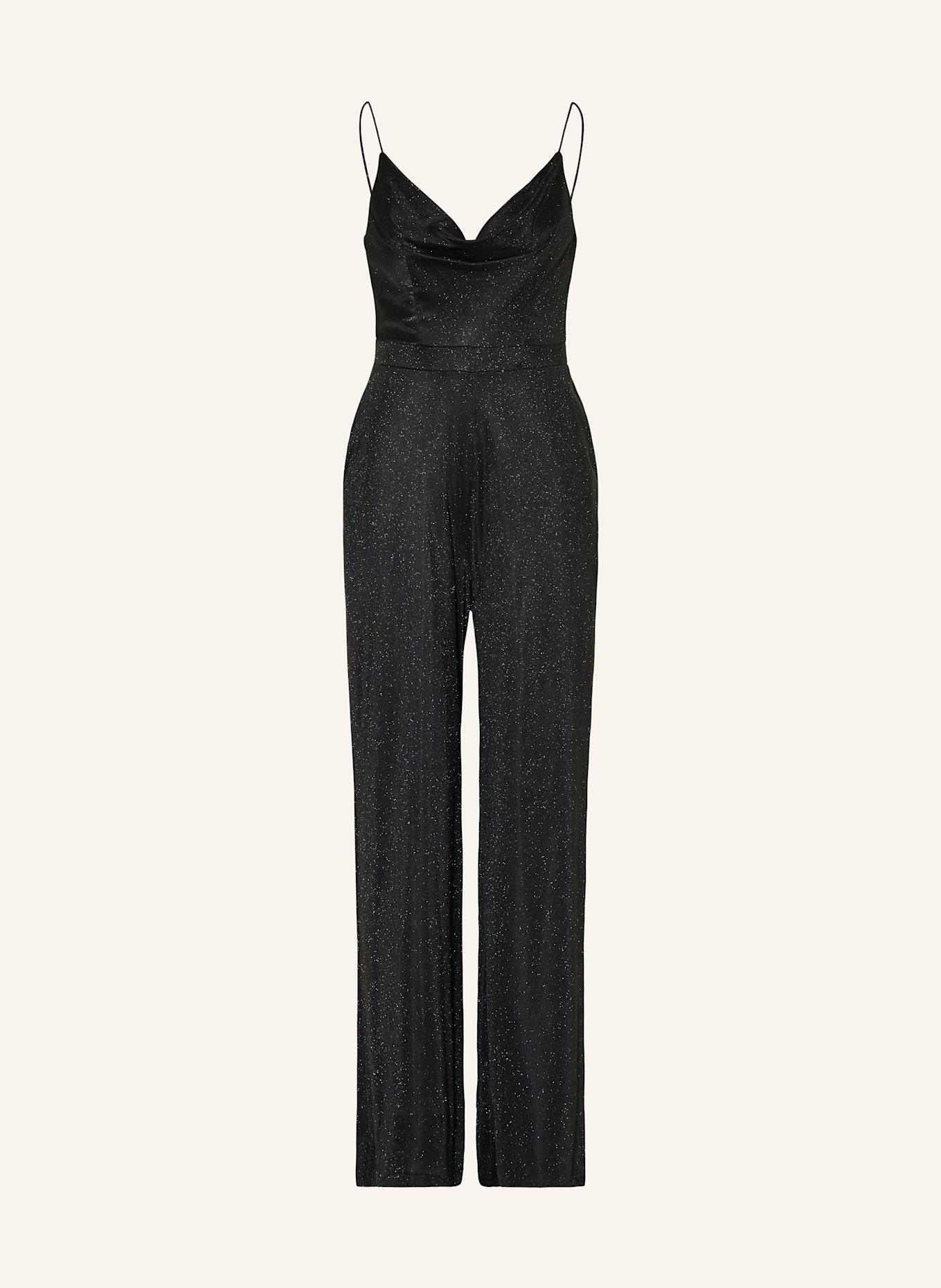Black shimmer jumpsuit shop