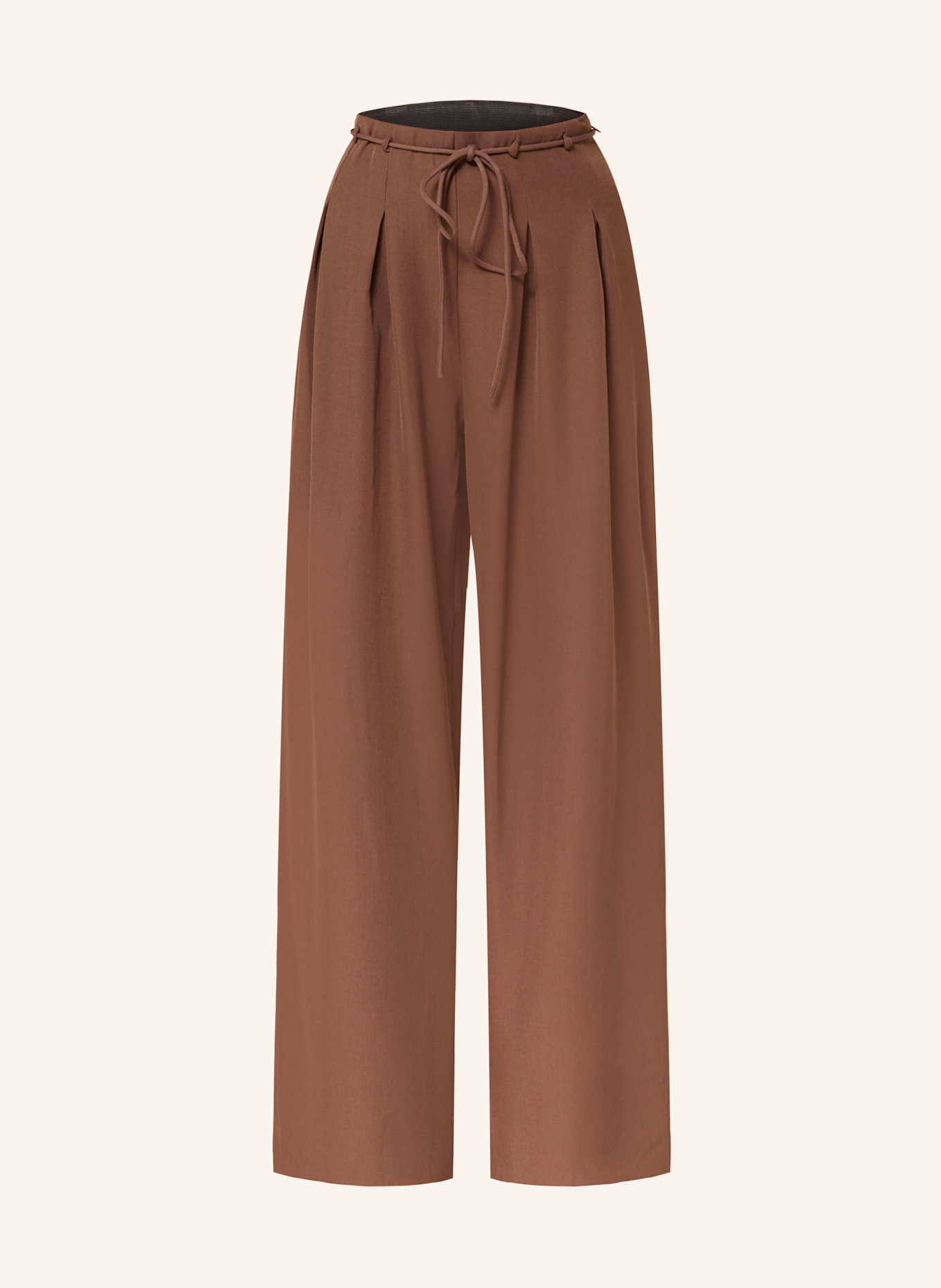 Y.A.S. Wide leg trousers: BROWN