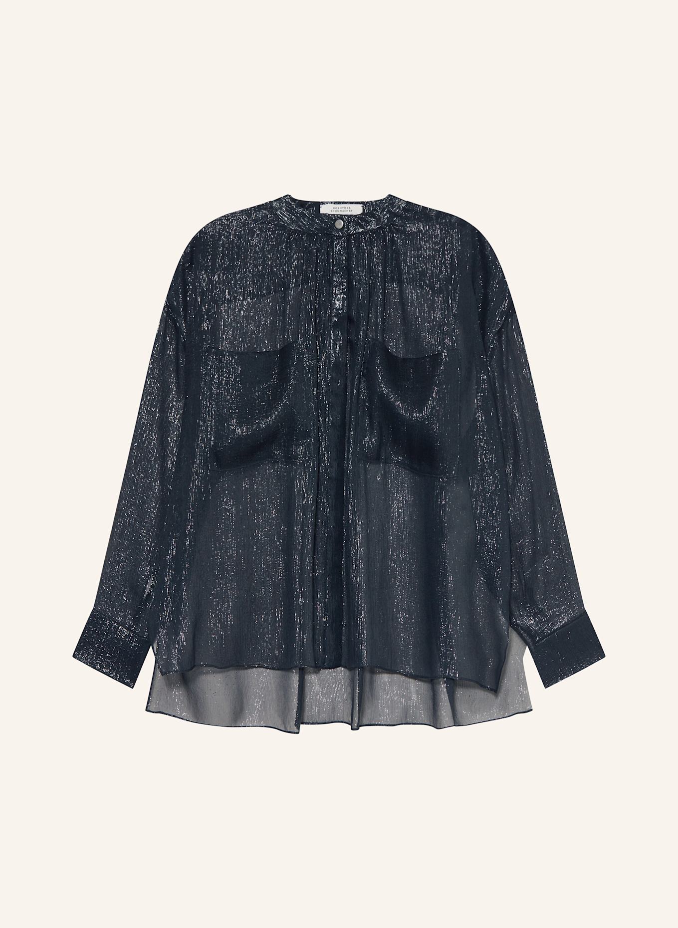 DOROTHEE SCHUMACHER Seidenbluse SHIMMERING SHINE: DUNKELBLAU/ SILBER