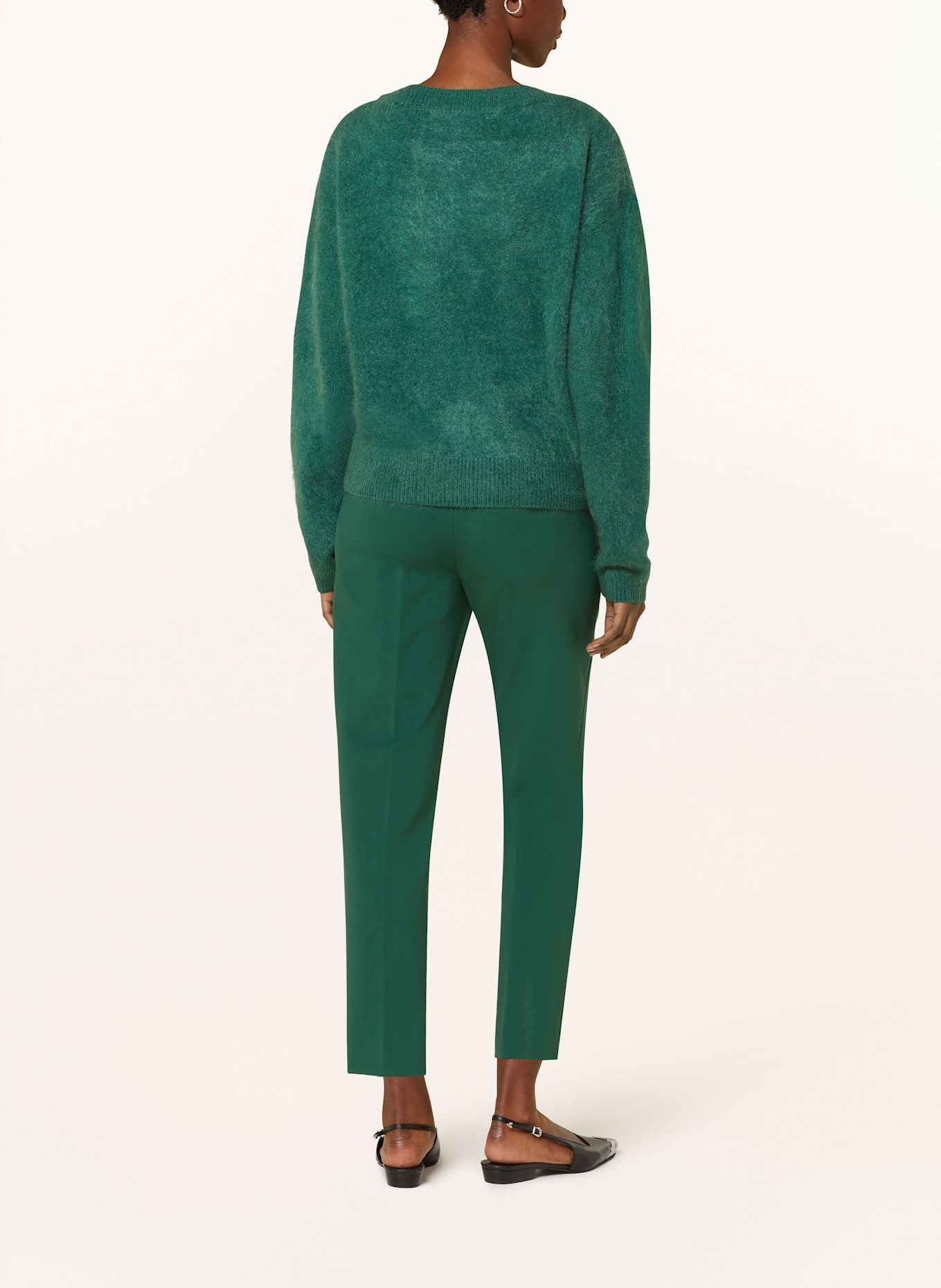 DOROTHEE SCHUMACHER FLUFFY STATEMENTS cardigan with cashmere: GREEN