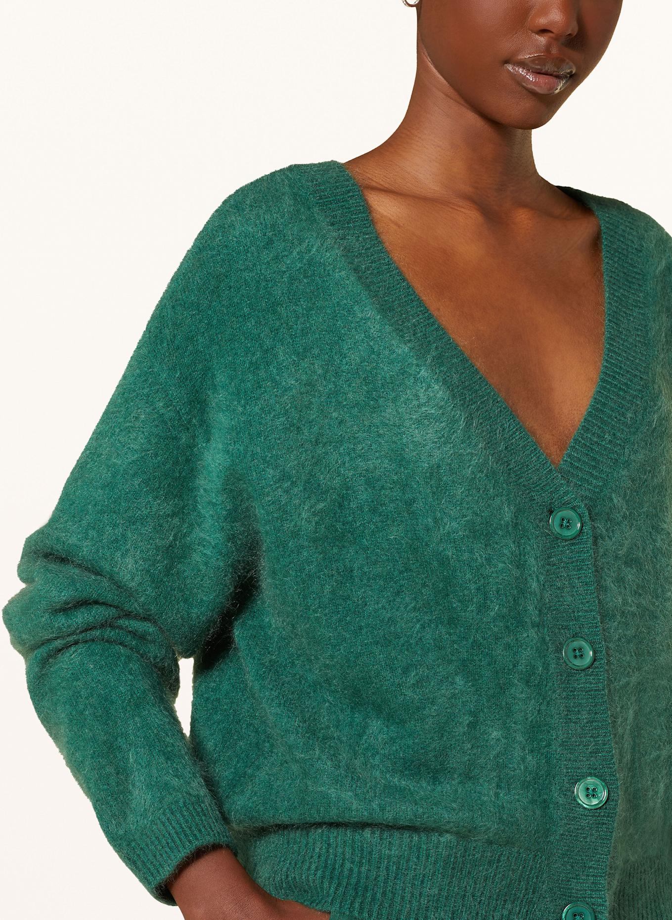 DOROTHEE SCHUMACHER FLUFFY STATEMENTS cardigan with cashmere: GREEN