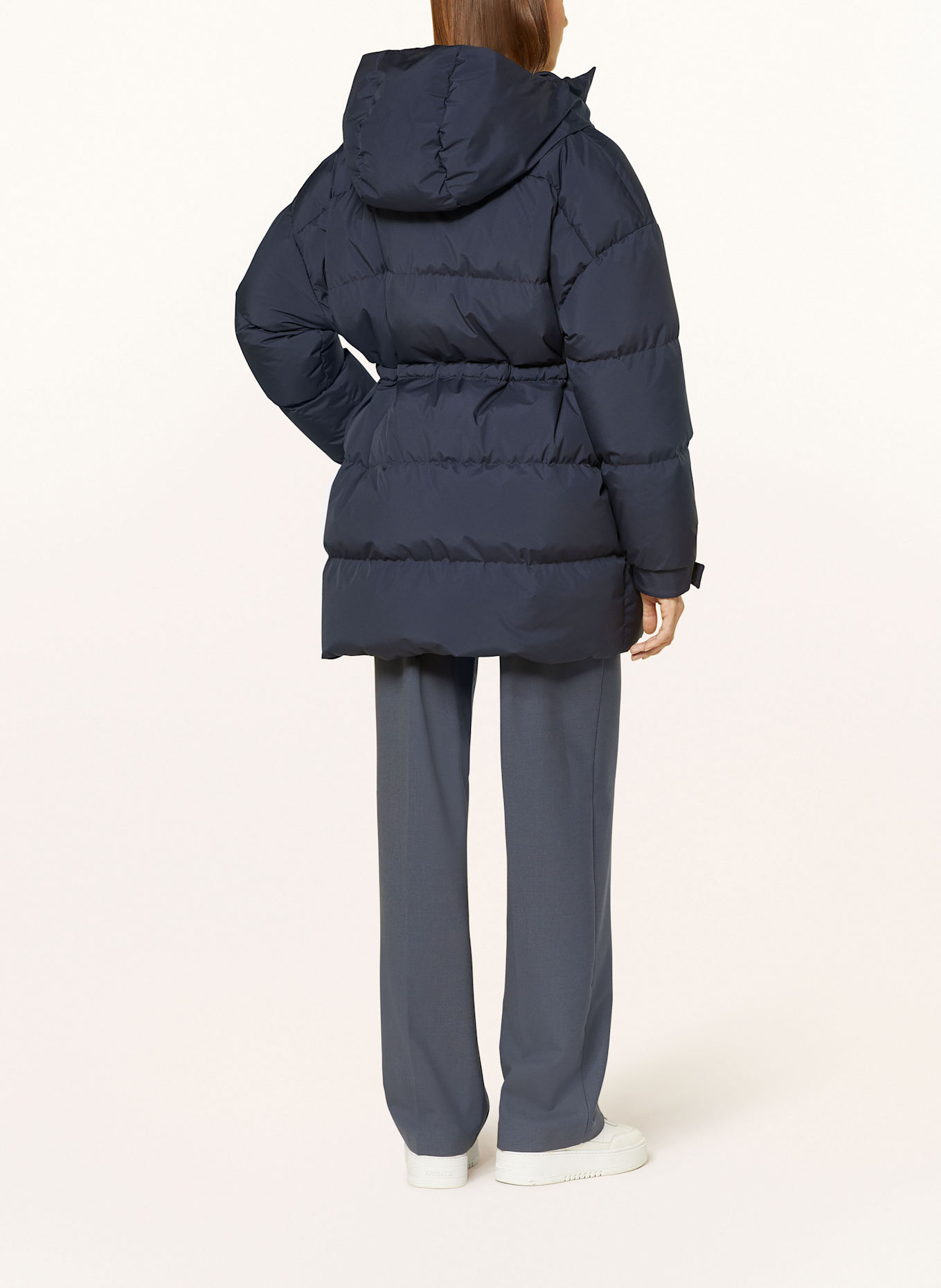 HERNO LAMINAR Péřový kabát: TMAVĚ MODRÁ