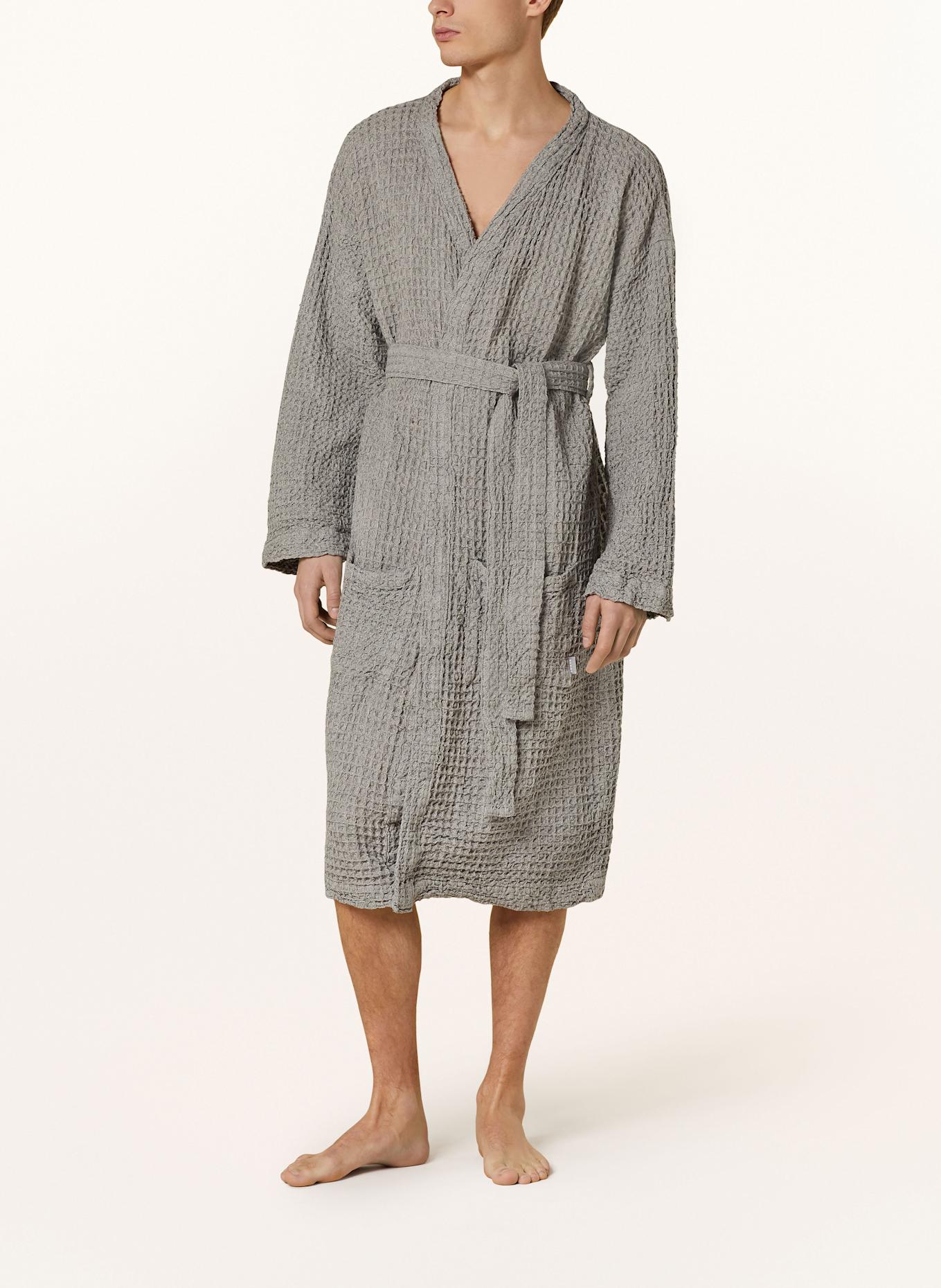LUHTA HOME Unisex-Bademantel PELLAVA : GRAU