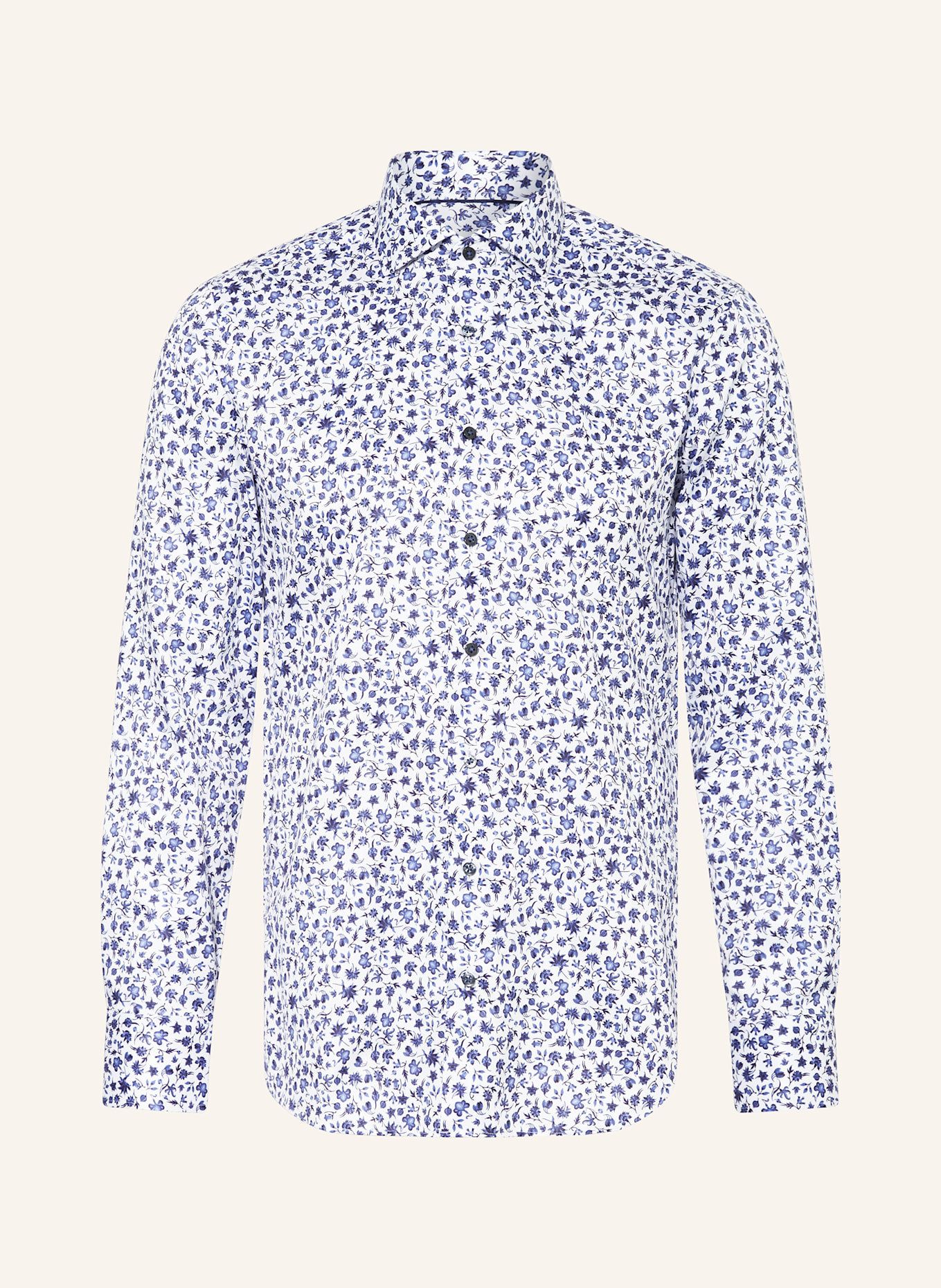 1863 by ETERNA Hemd Slim Fit: WEISS / LILA / SCHWARZ