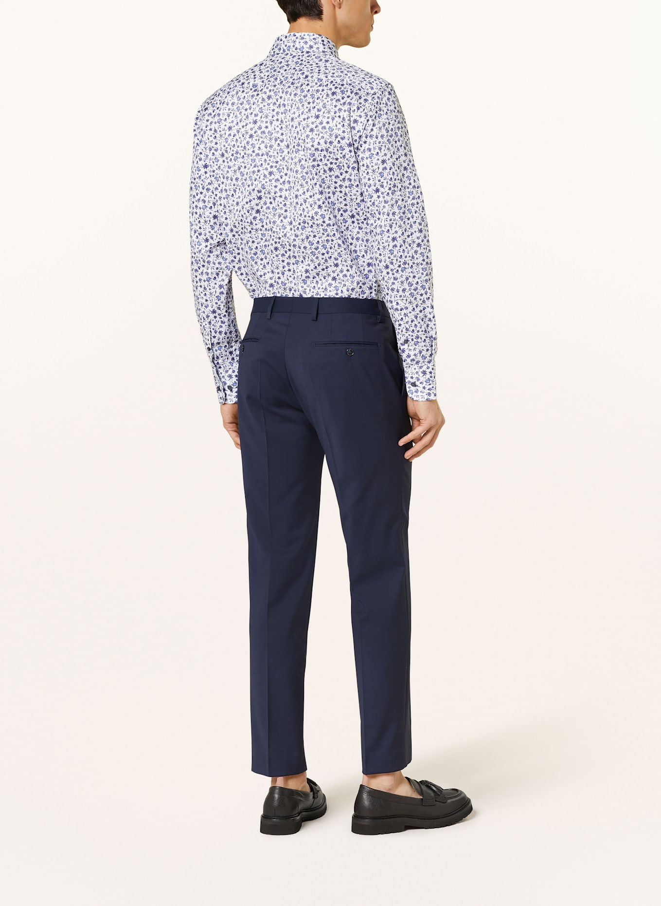 1863 by ETERNA Hemd Slim Fit: WEISS / LILA / SCHWARZ