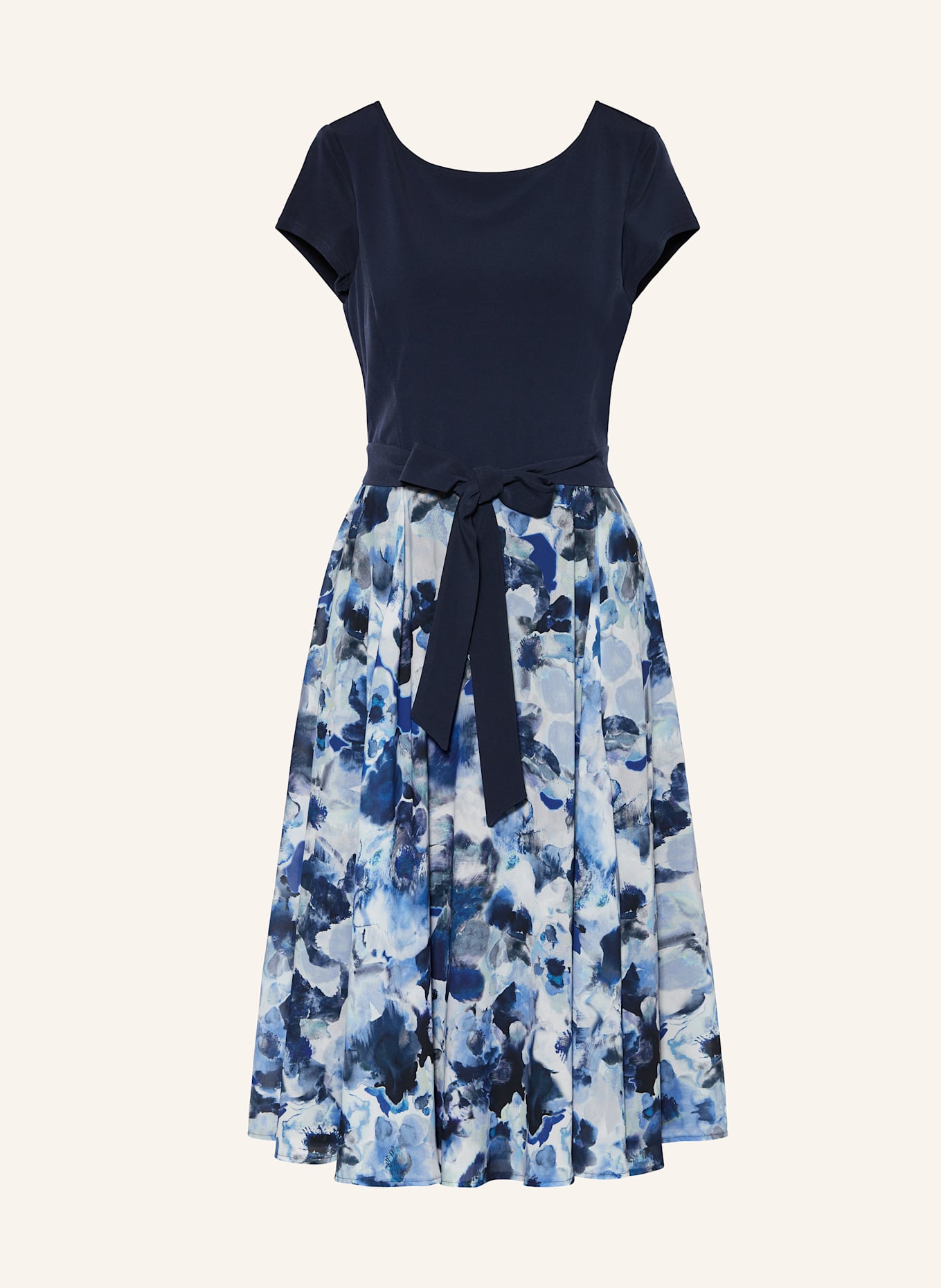 Vera Mont Cocktailkleid im Materialmix: DUNKELBLAU / BLAU / GRÜN