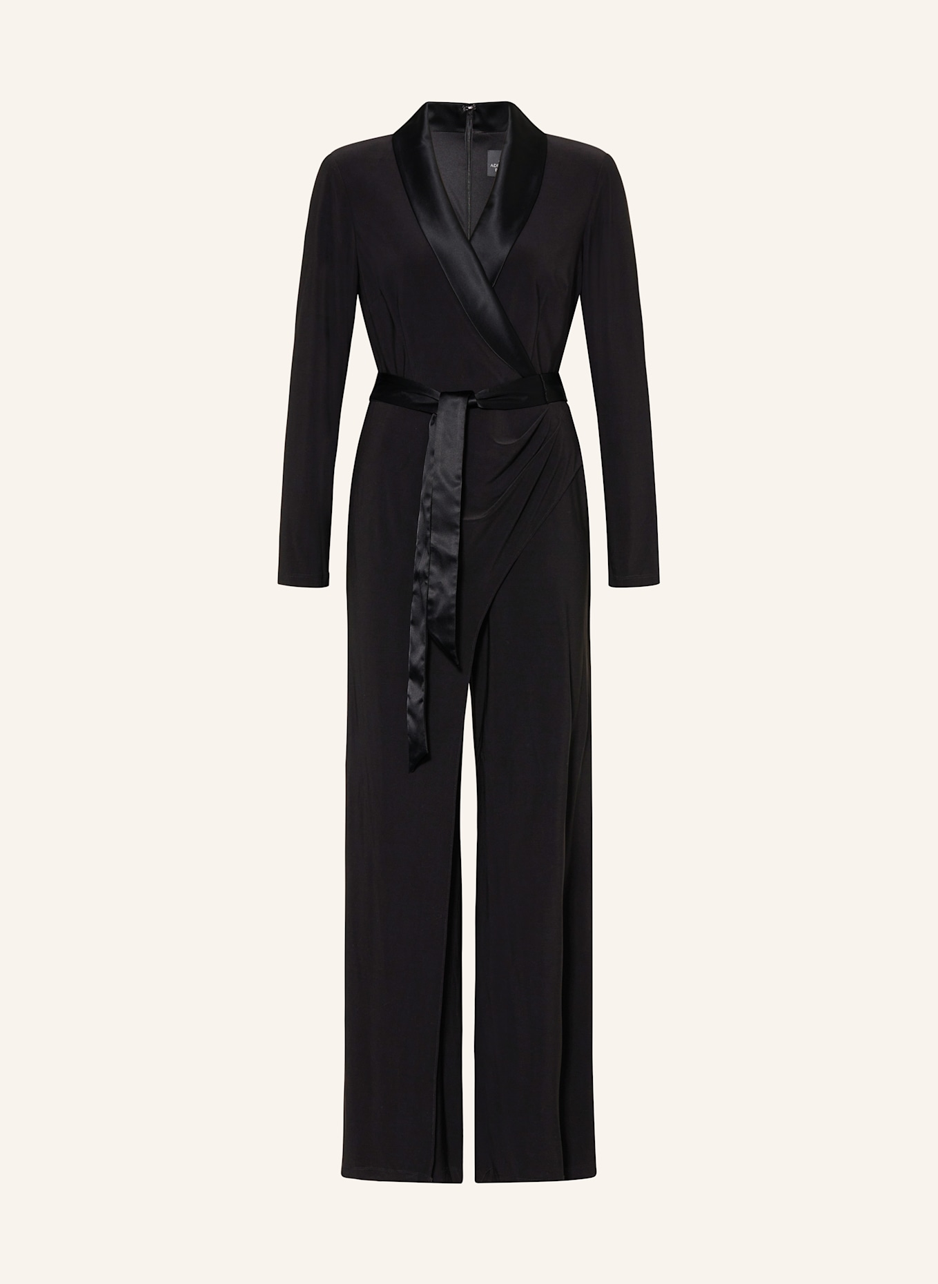 ADRIANNA PAPELL Jersey-Jumpsuit: SCHWARZ