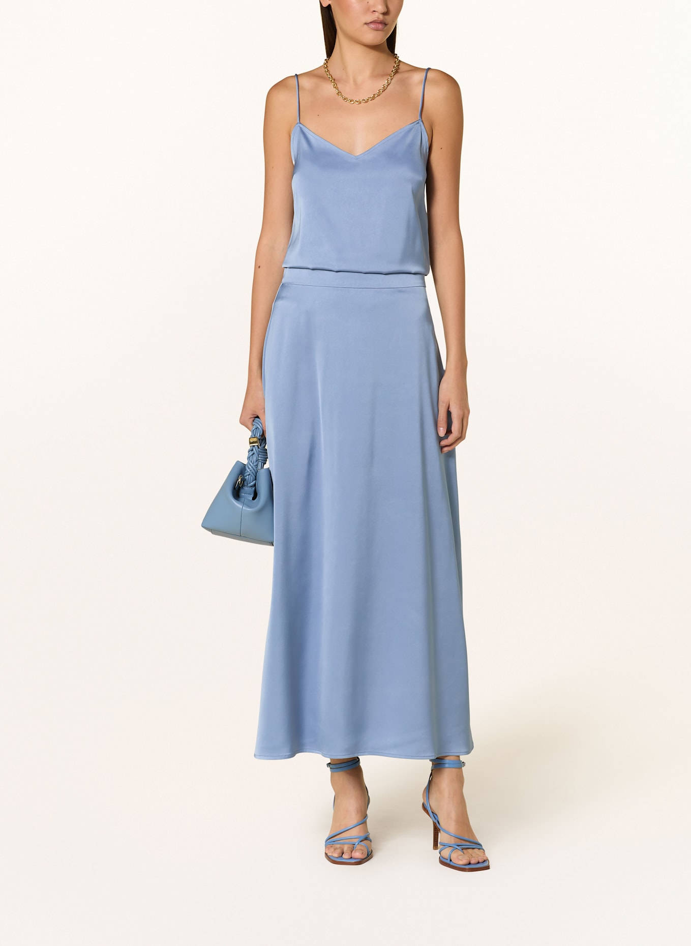 IVY OAK Saténový top TILDA ANN: MODRÁ