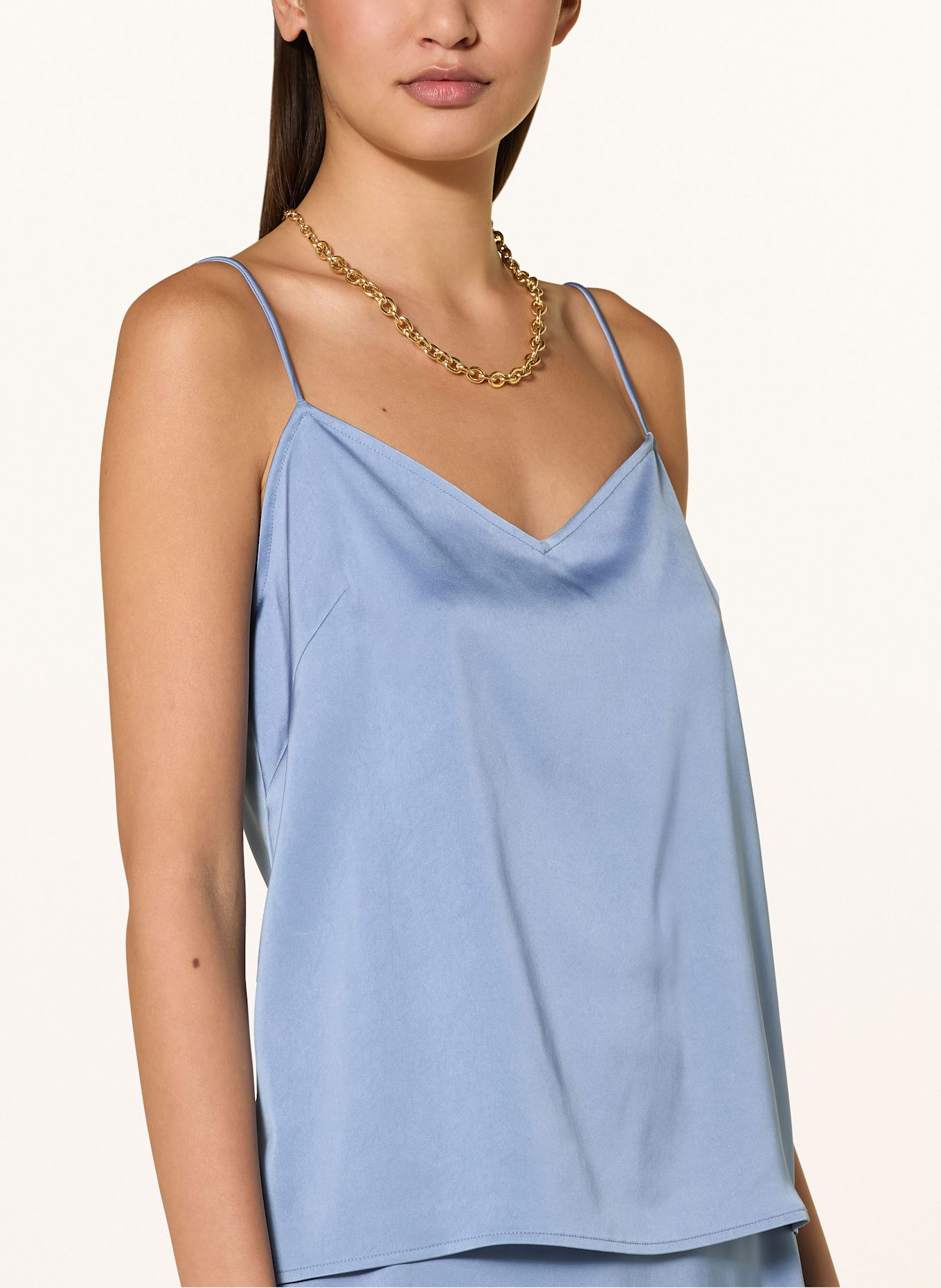 IVY OAK Saténový top TILDA ANN: MODRÁ