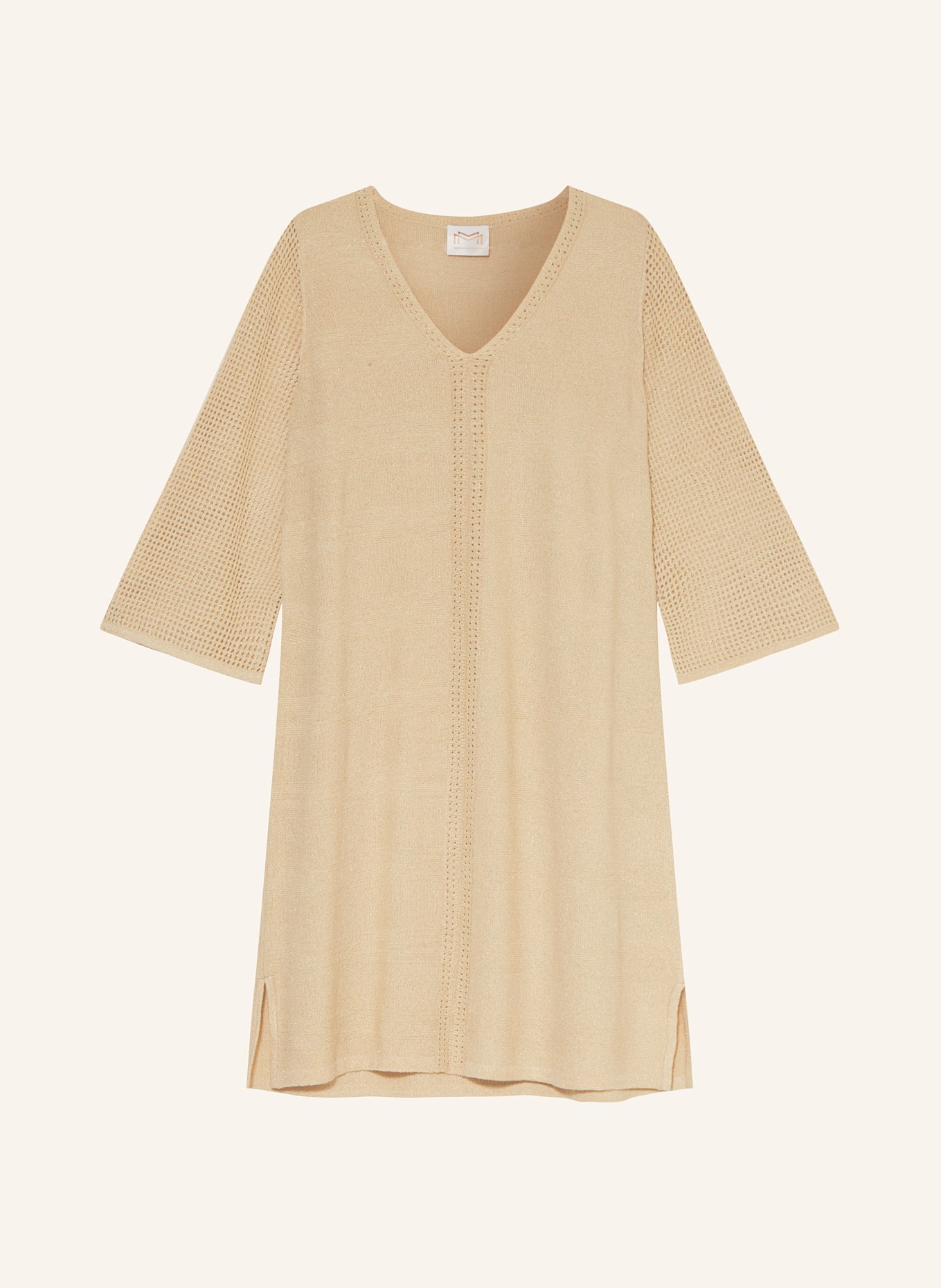 MARYAN MEHLHORN Strandkleid ORNATION mit 3/4-Arm und Glitzergarn, Farbe: CREME (Bild 1)