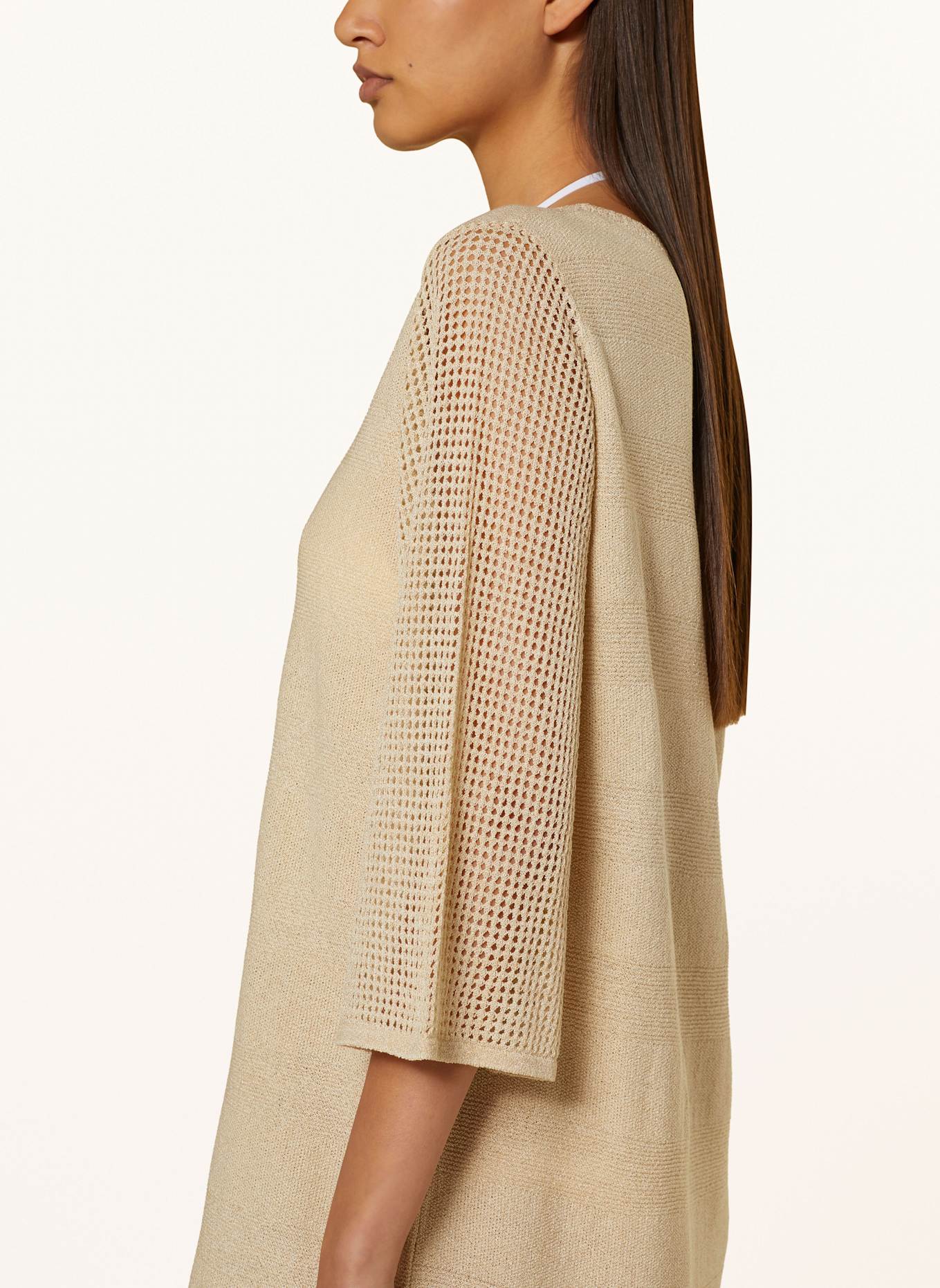 MARYAN MEHLHORN Strandkleid ORNATION mit 3/4-Arm und Glitzergarn, Farbe: CREME (Bild 4)
