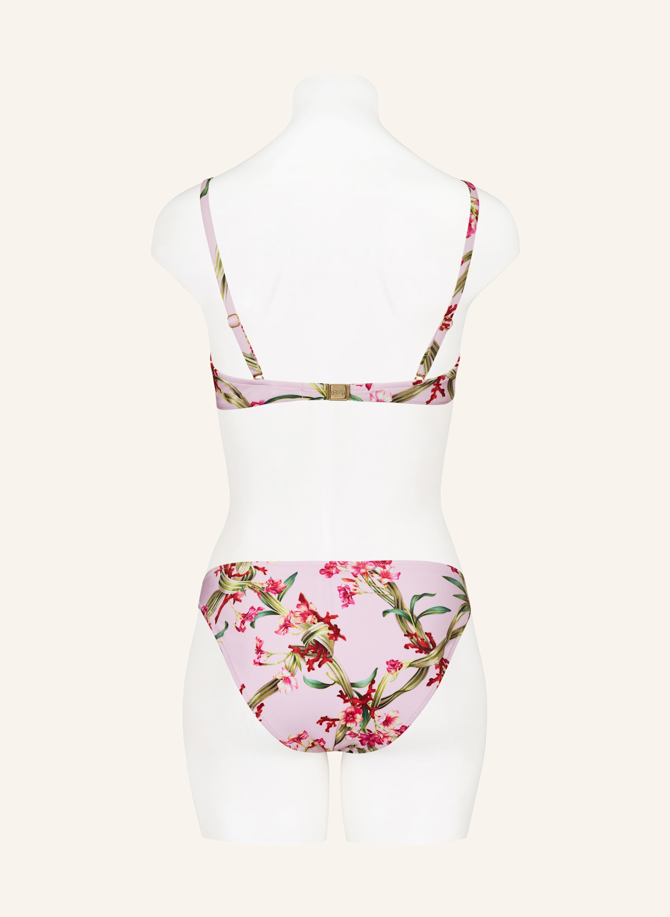 MARYAN MEHLHORN Basic-Bikini-Hose BOTANIQUE: ROSA / PINK / GRÜN