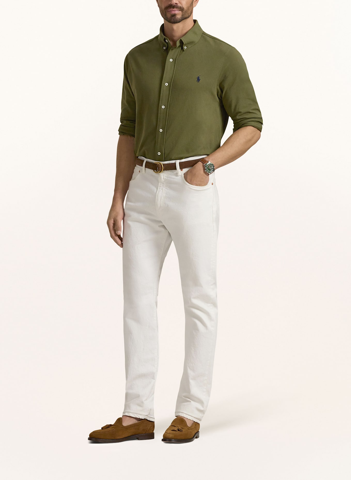 POLO RALPH LAUREN Big & Tall Piqué-Hemd: OLIV