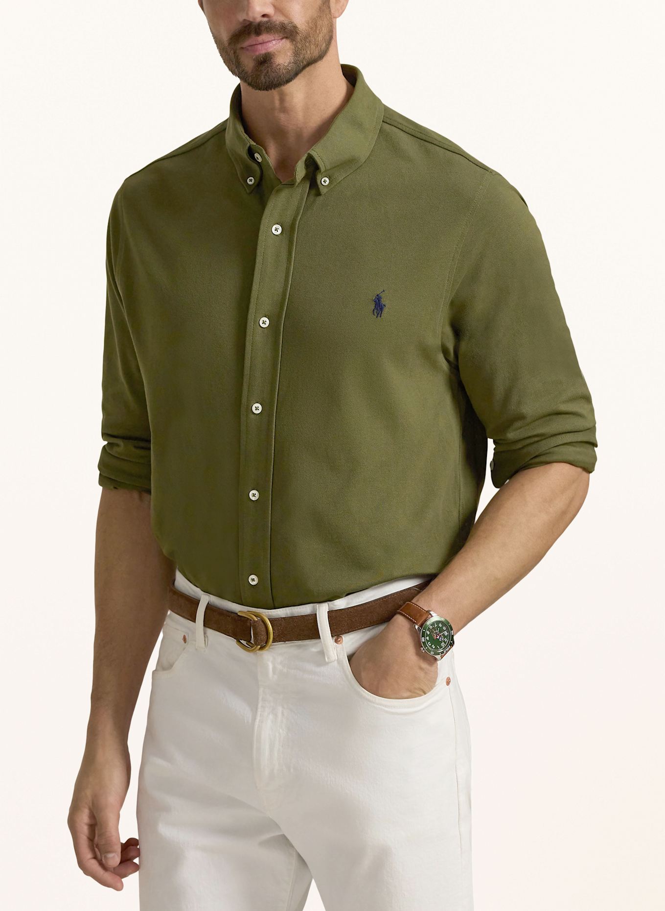POLO RALPH LAUREN Big & Tall Piqué-Hemd: OLIV