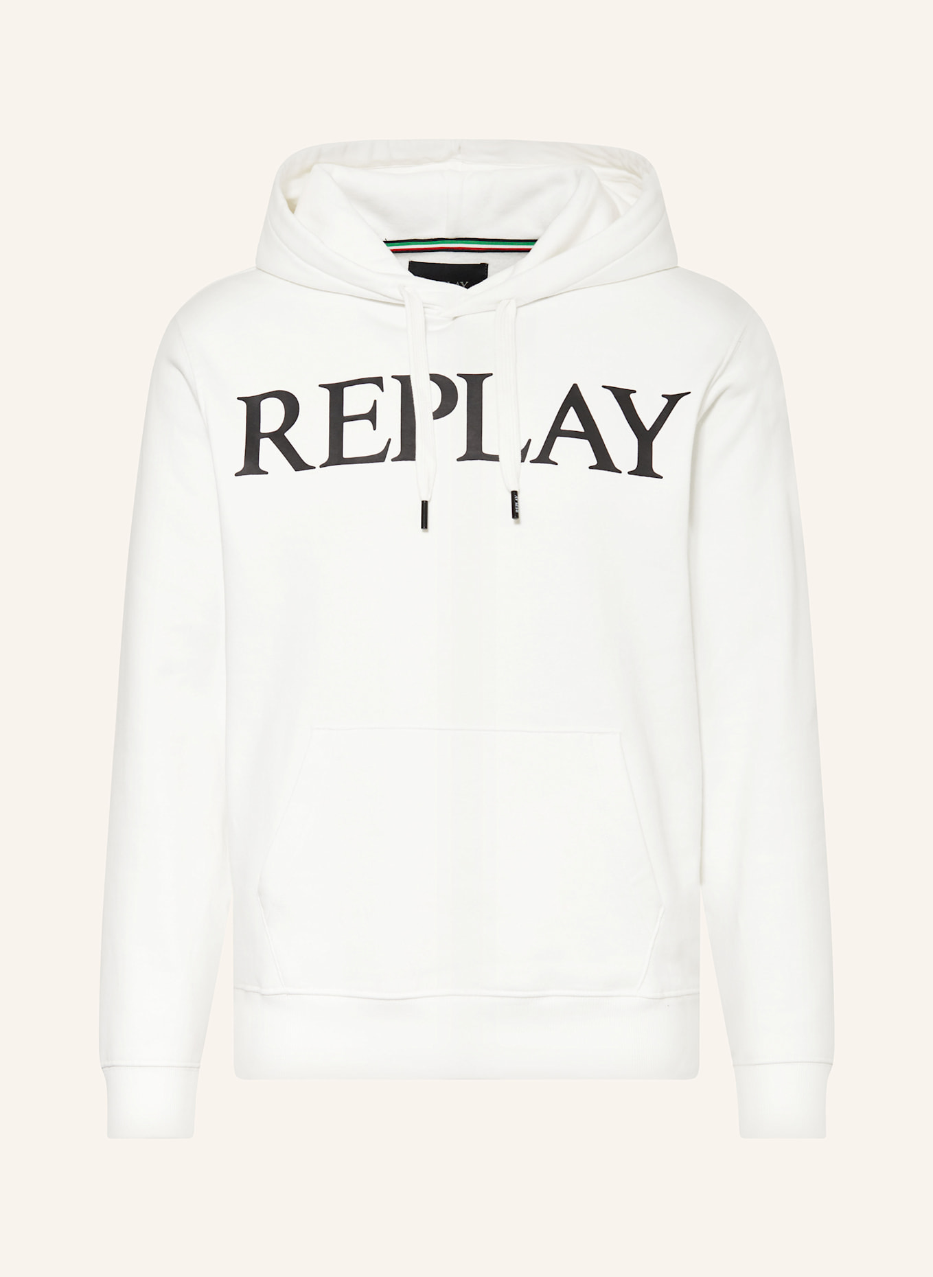 REPLAY Hoodie in ecru