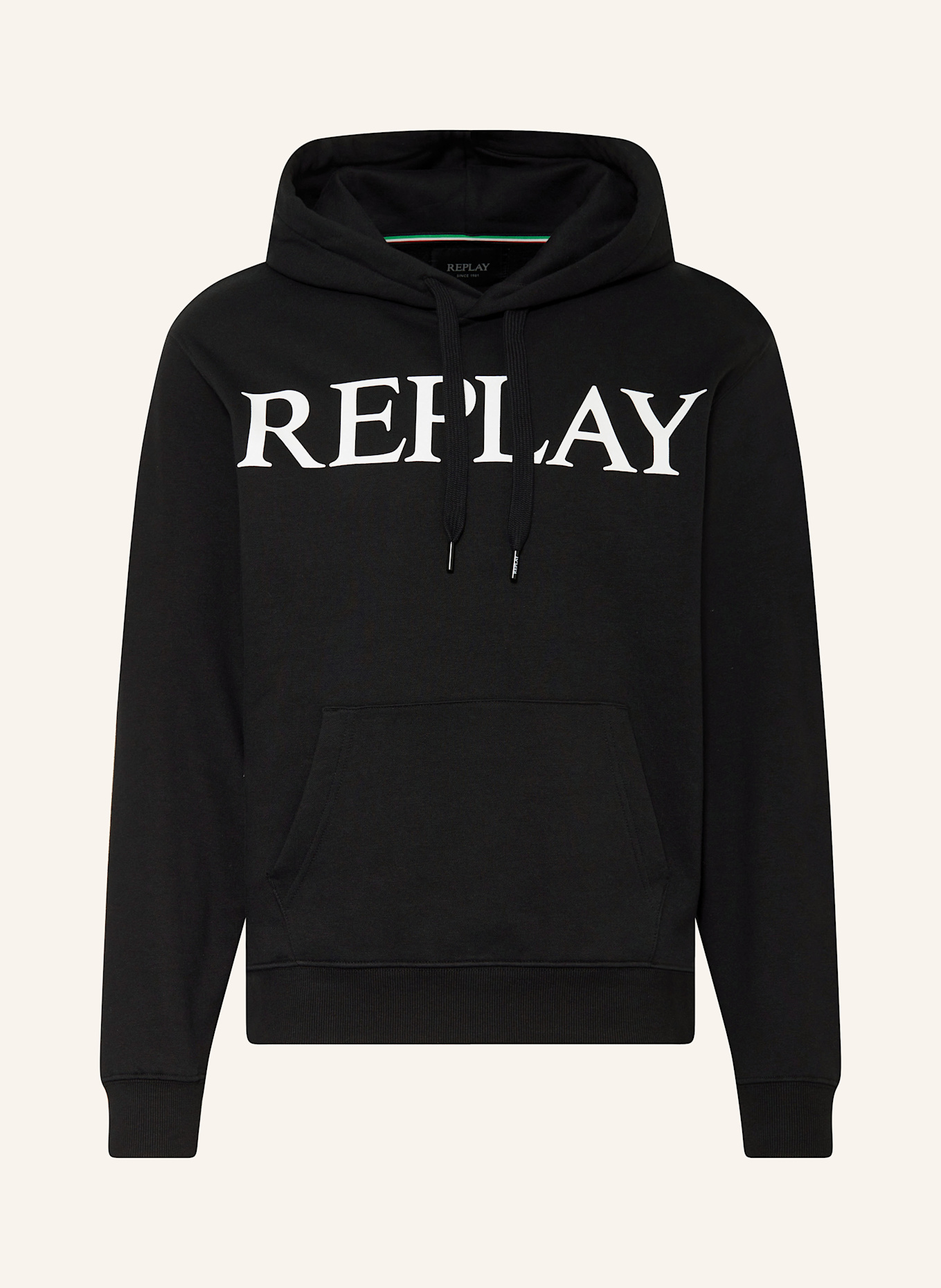 REPLAY Hoodie: SCHWARZ