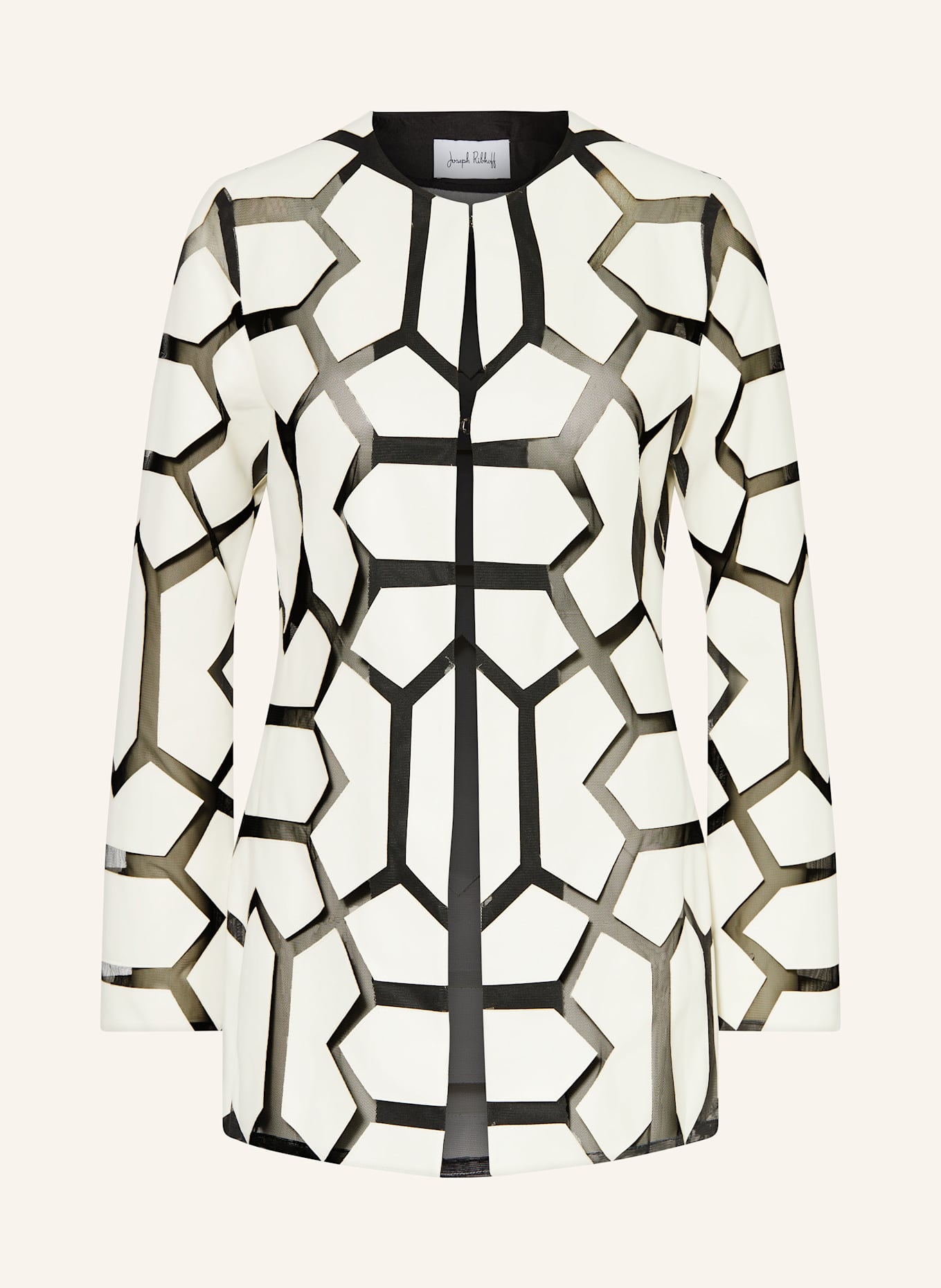 Joseph Ribkoff Jacke in Lederoptik: SCHWARZ / WEISS