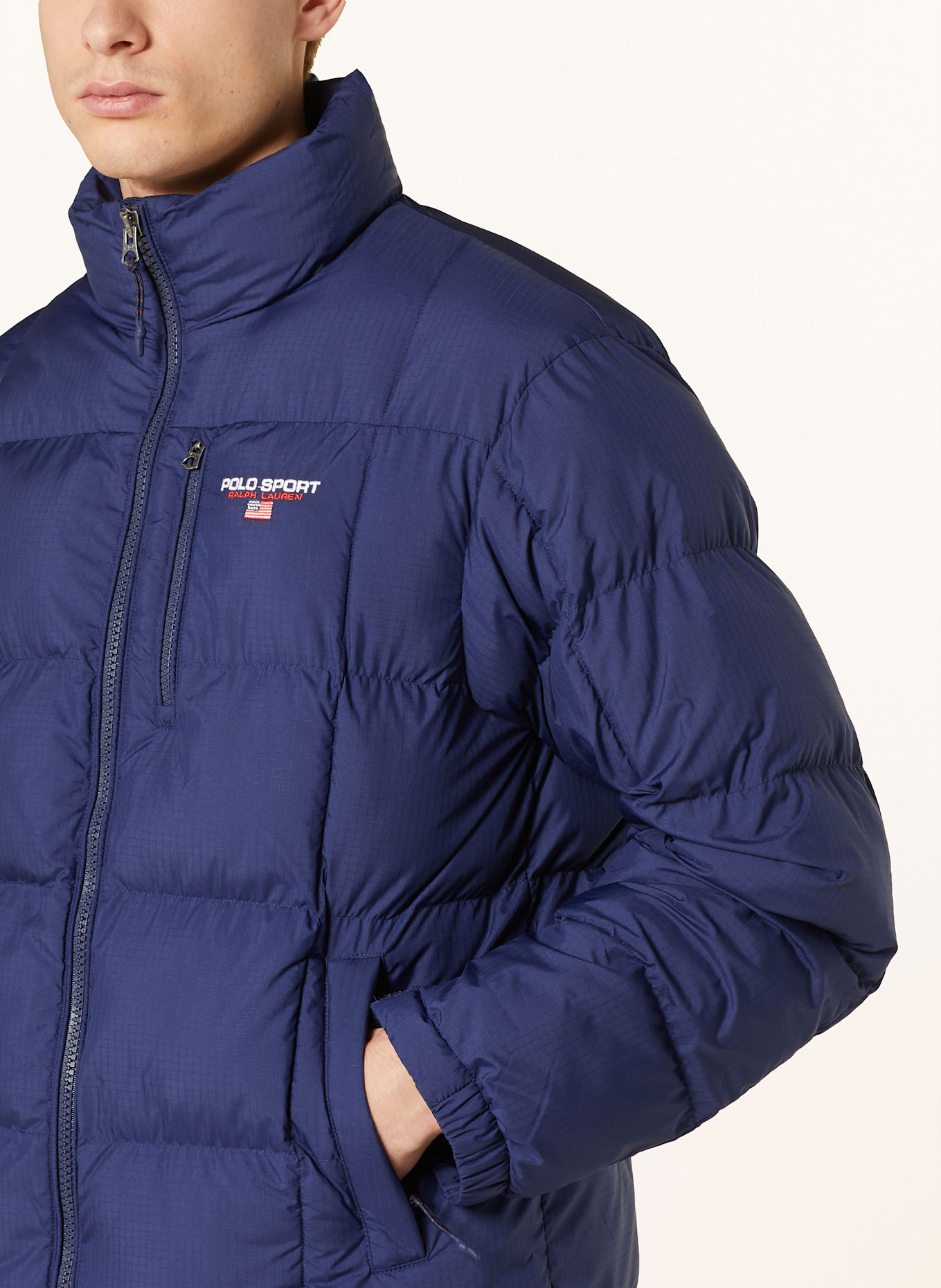 POLO SPORT veste matelassée en bleu foncé