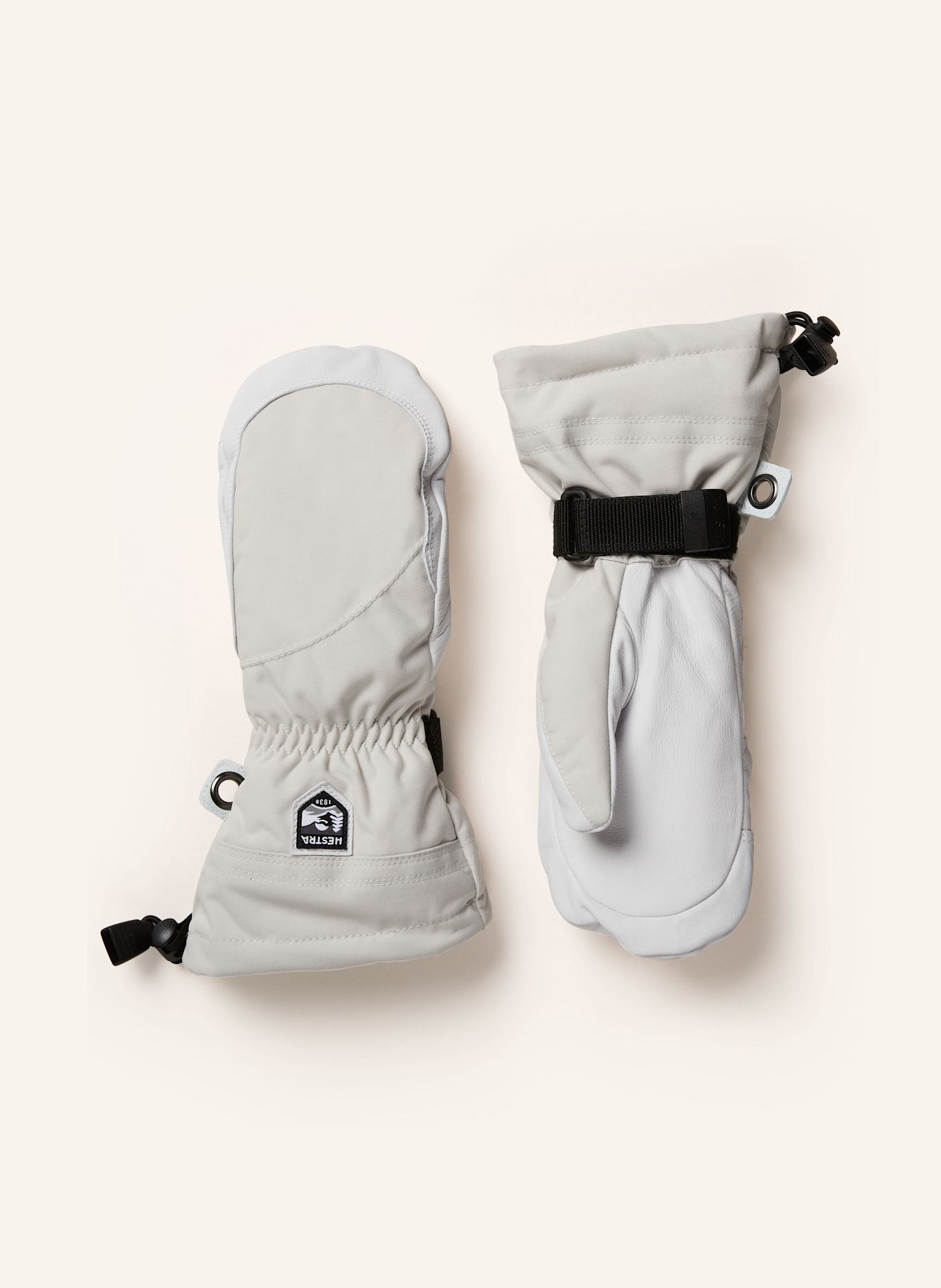 HESTRA Mittens ARMY LEATHER HELI, Color: LIGHT GRAY (Image 1)