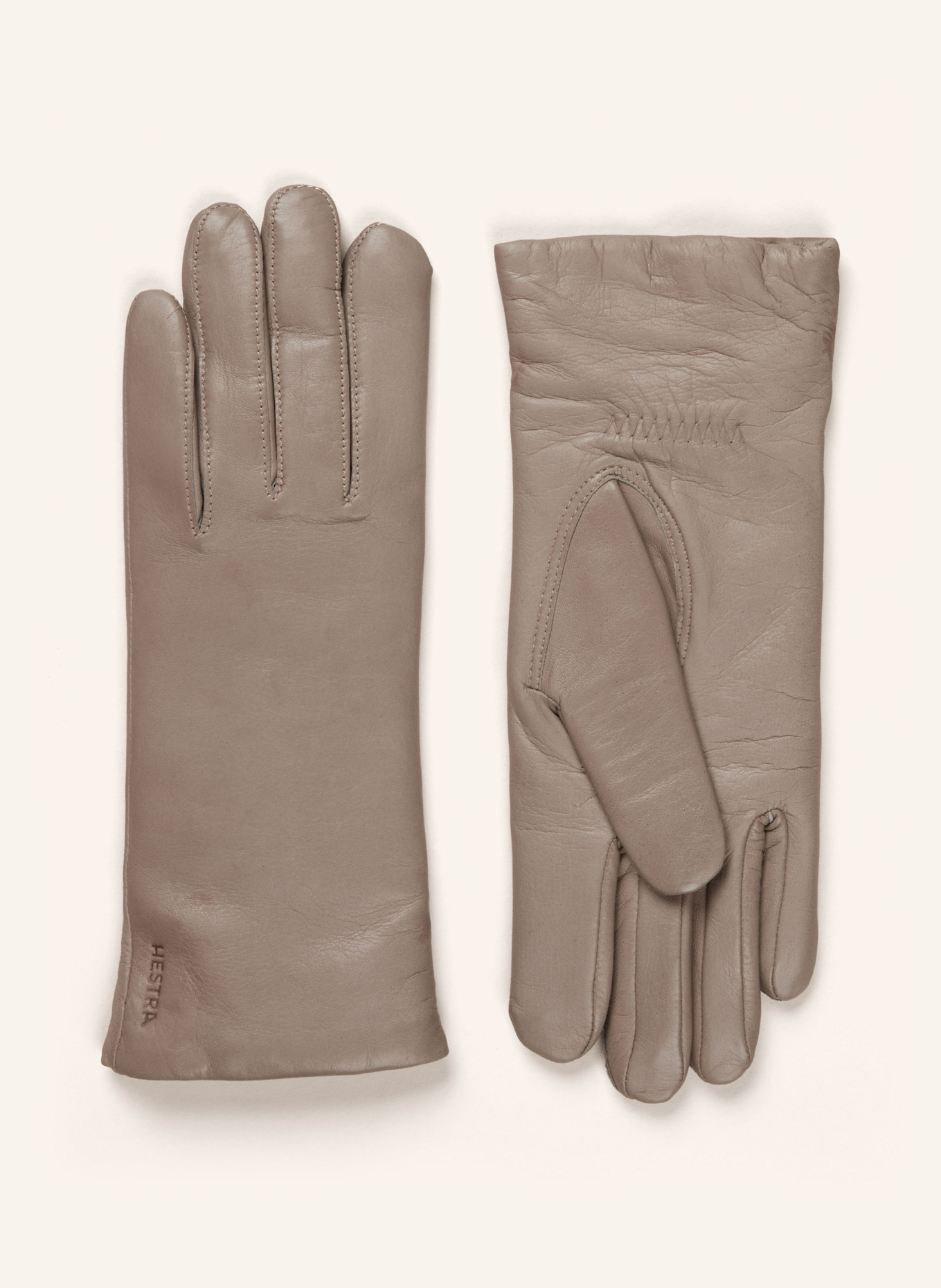 HESTRA Leather gloves ELISABETH, Color: GRAY (Image 1)