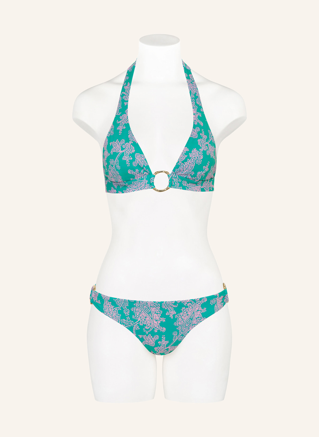heidi klein Neckholder-Bikini-Top SANTA ROSA: GRÜN/ PINK