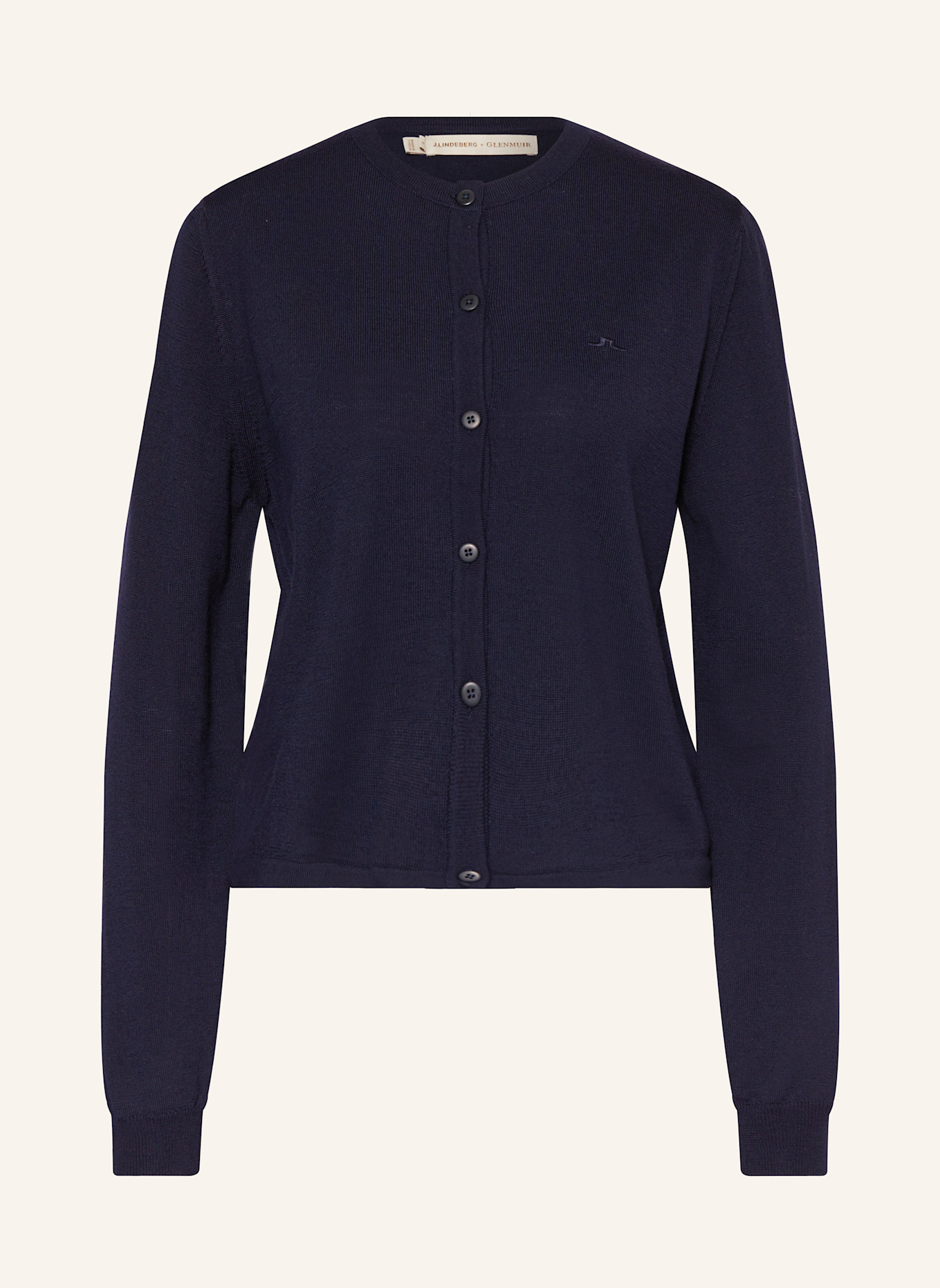 J.LINDEBERG Strickjacke aus Merinowolle: DUNKELBLAU