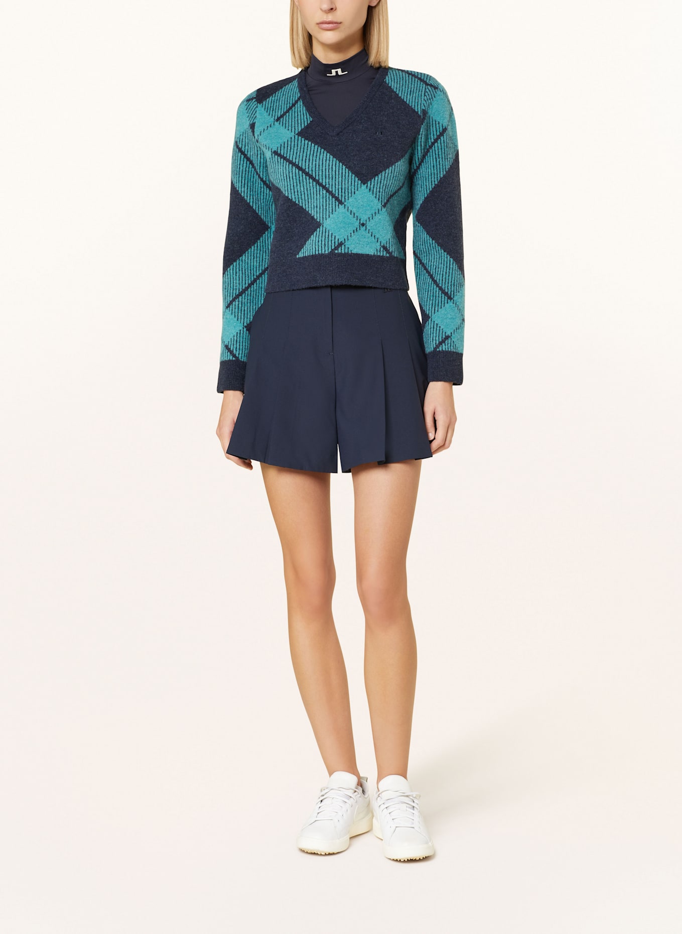 J.LINDEBERG Pullover mit Alpaka, Farbe: DUNKELBLAU/ HELLBLAU (Bild 2)