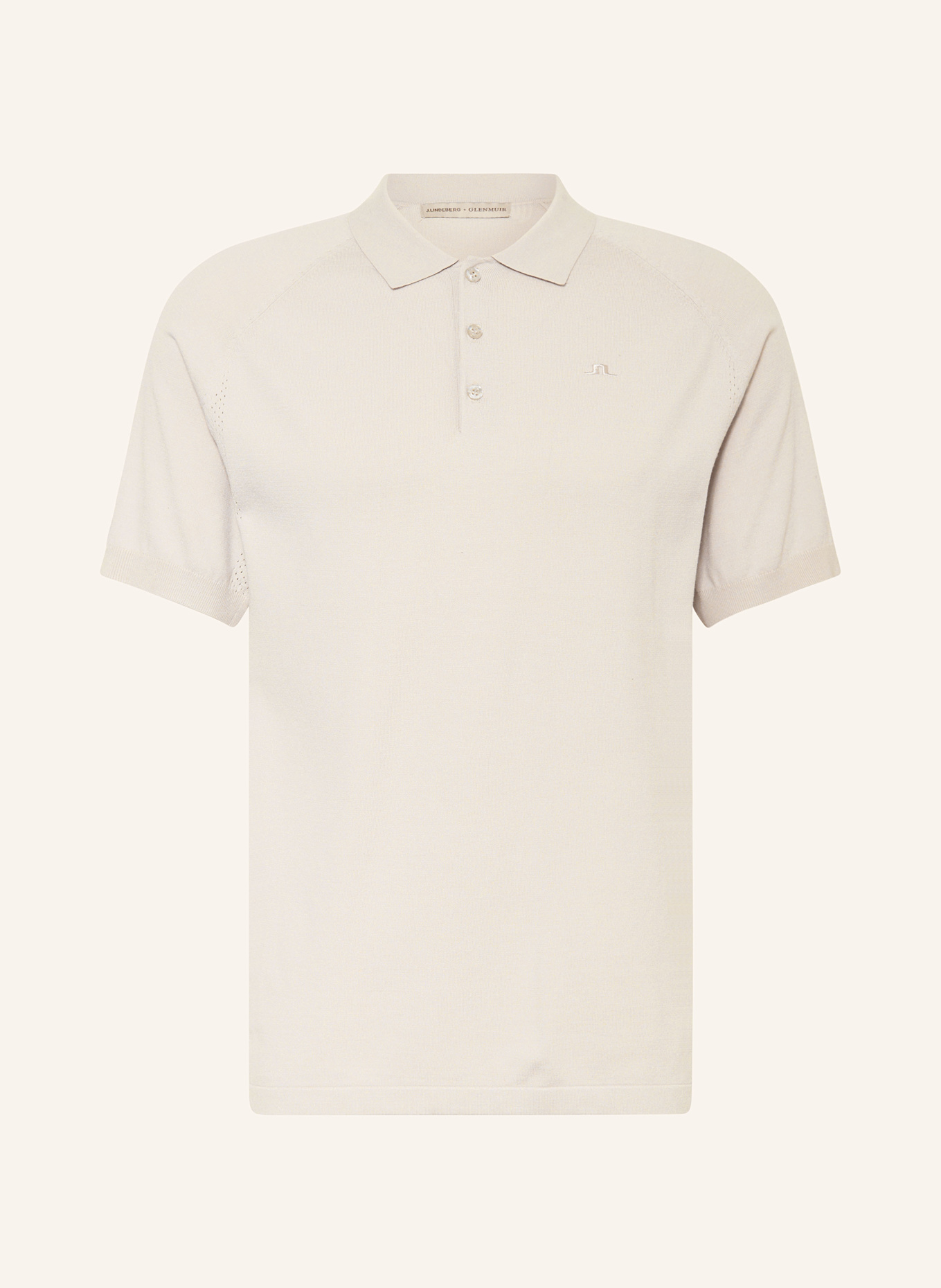 J.LINDEBERG Knitted polo pull shirt MARTIN KNIT, Color: BEIGE (Image 1)