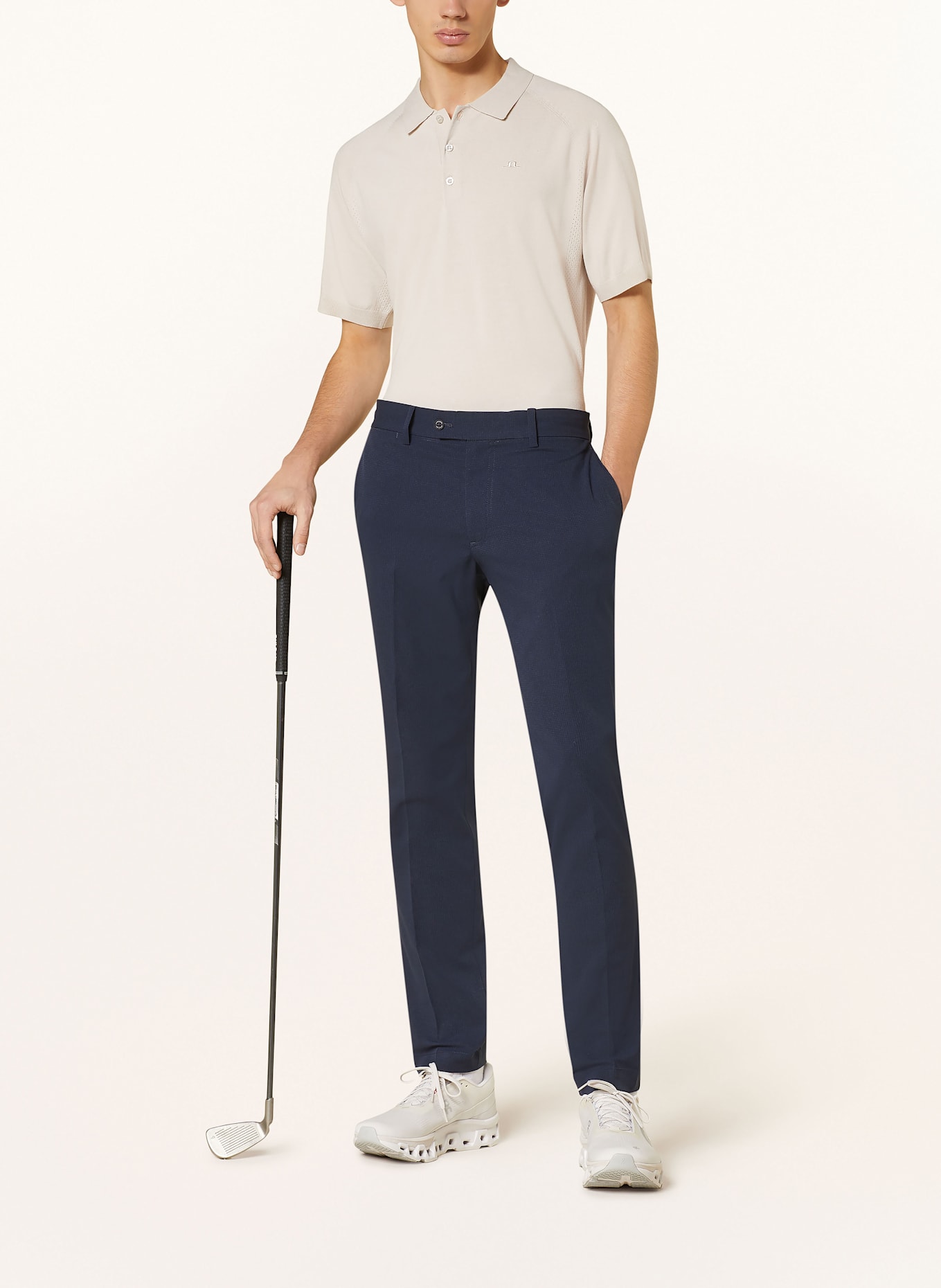 J.LINDEBERG Knitted polo pull shirt MARTIN KNIT, Color: BEIGE (Image 2)